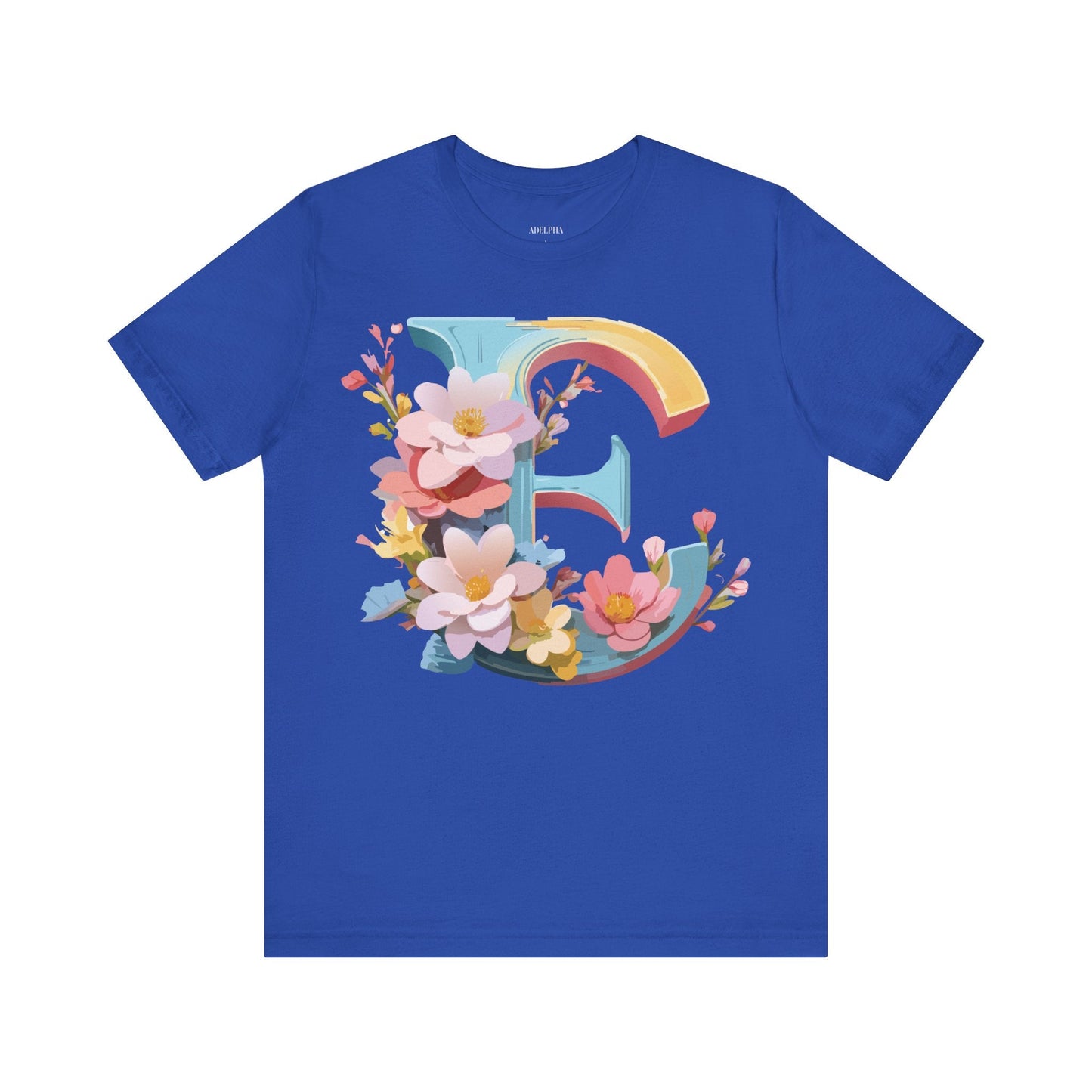 Letter E Shirt Unisex Graphic Tee By Adelpha Vintage Inspired Short Sleeve Casual