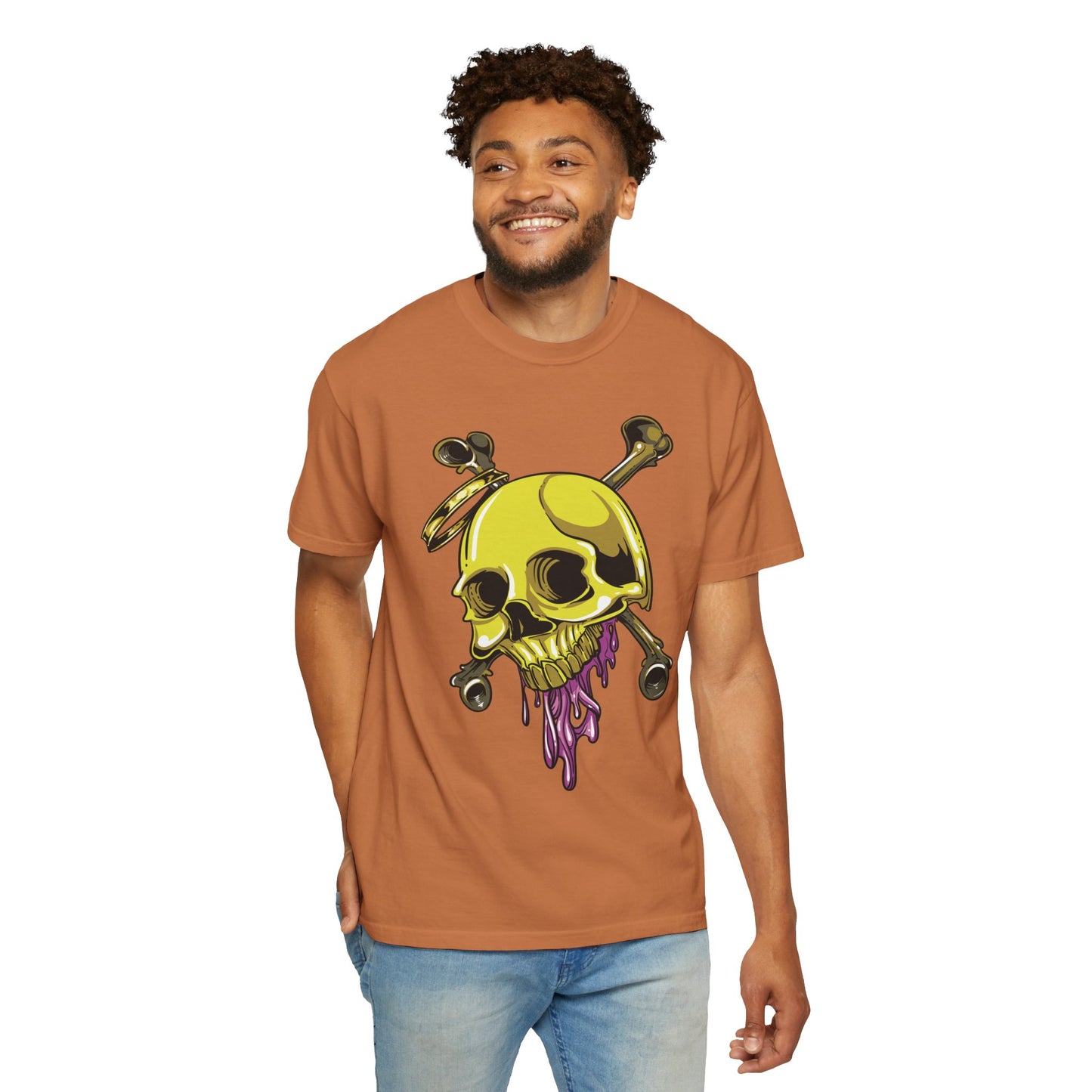 Unisex Cotton Tee Shirt with Skull