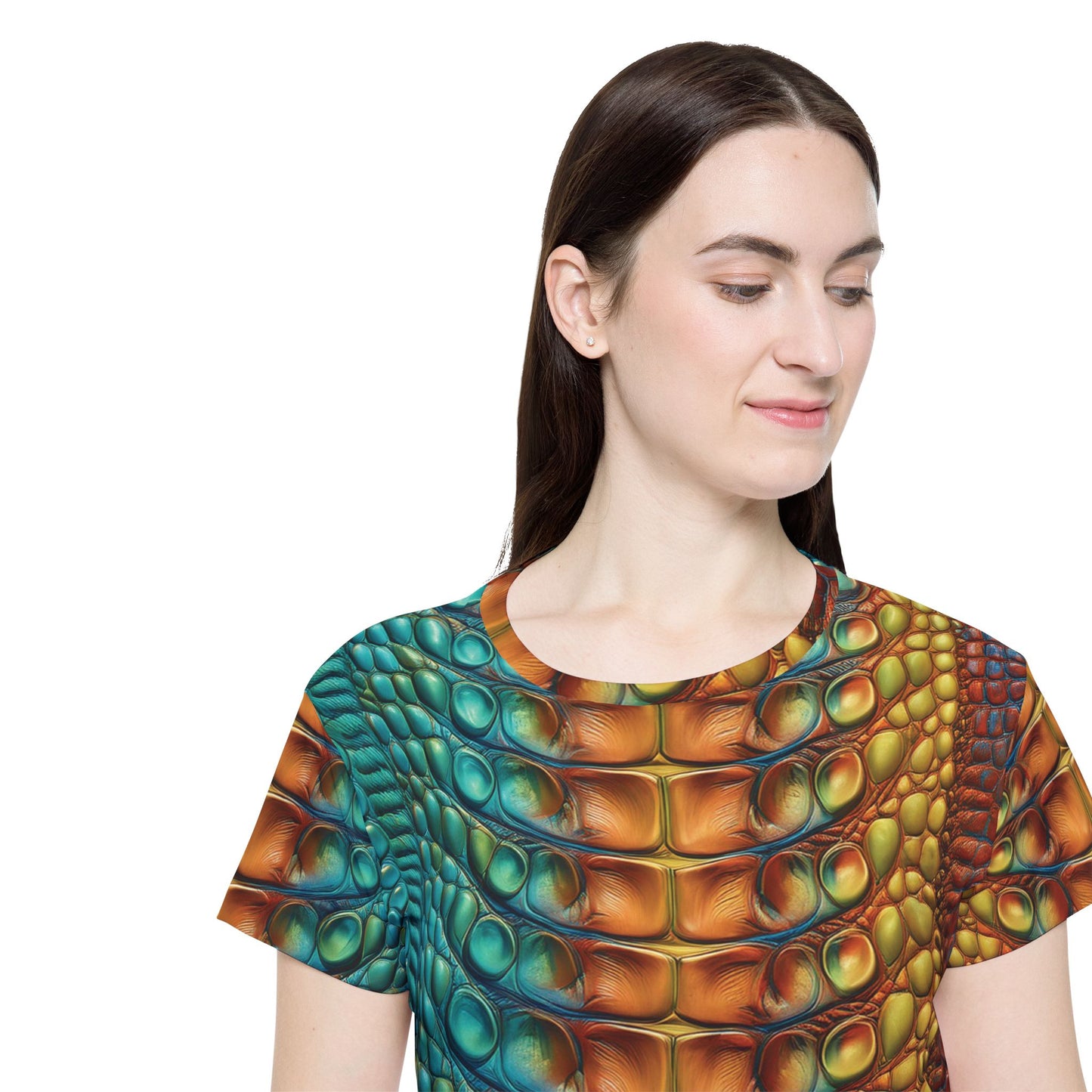 Women Poly T-Shirt with Animal Print