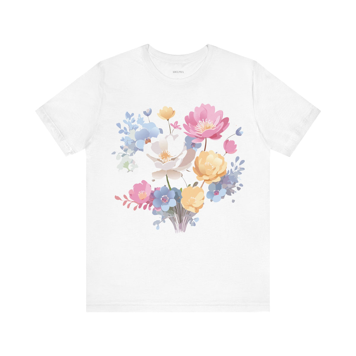 Floral Graphic Tee Shirt - Bella+Canvas Unisex 100 Cotton 46