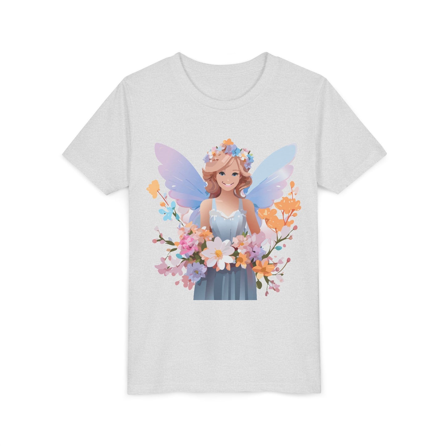 Enchanting Fairy Floral Youth Short Sleeve Tee - Perfect for Spring Celebrations (9-14)