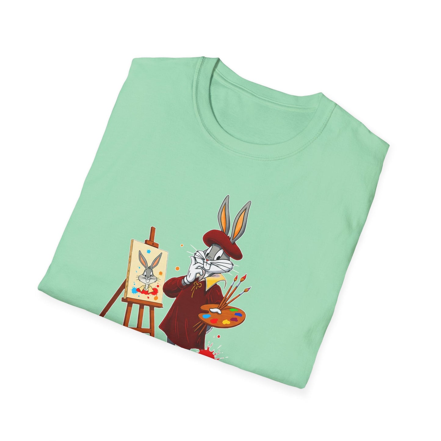 Cartoon Bunny Graphic Unisex Cotton Animal Animation Artwork Design Tee 9