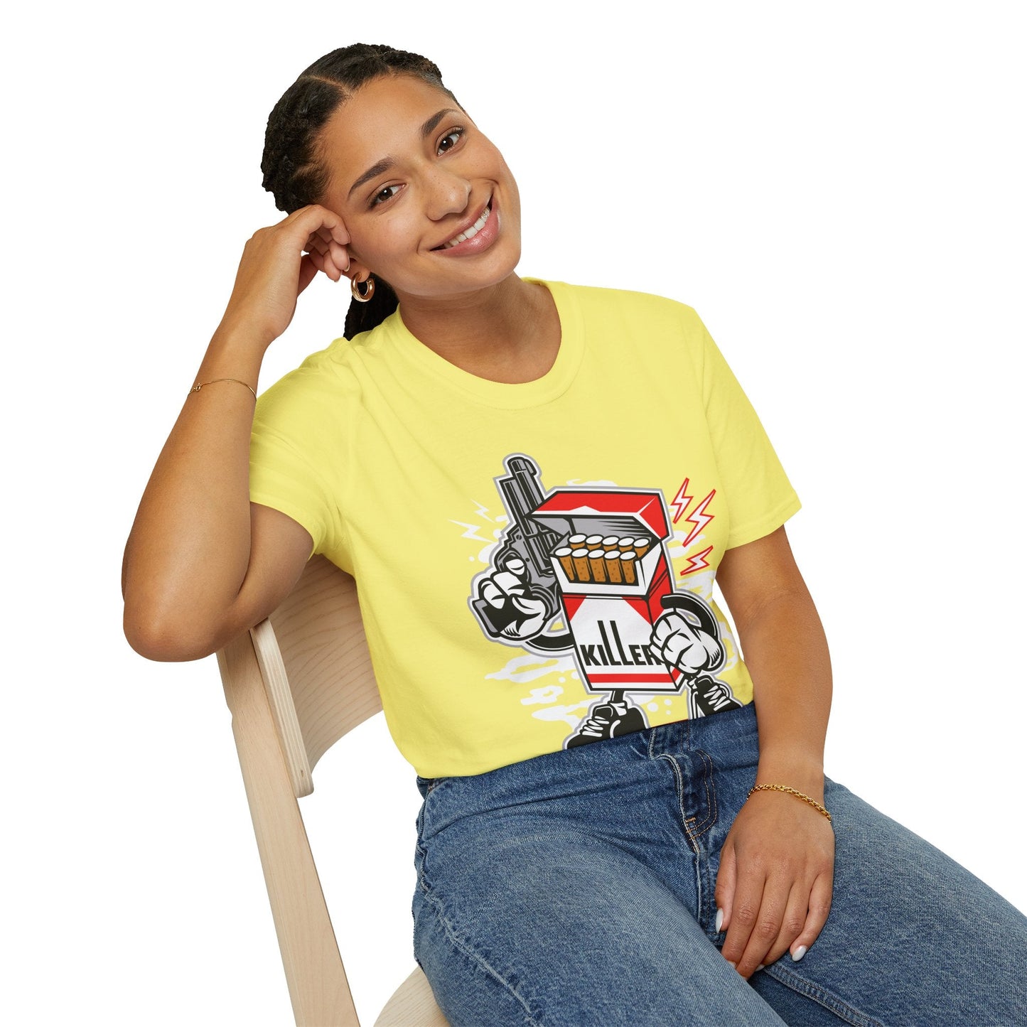 Cartoon T Shirt Animation Tee Funny Unisex Gildan Softstyle 64000 100 Percent Ring Spun Cotton