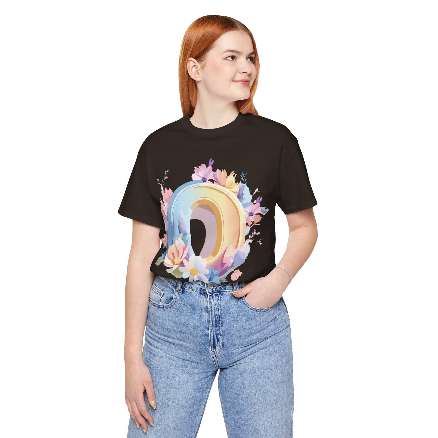Letter O Shirt Unisex Graphic Tee Art Design Adelpha Vintage Inspired Short Sleeve Jersey
