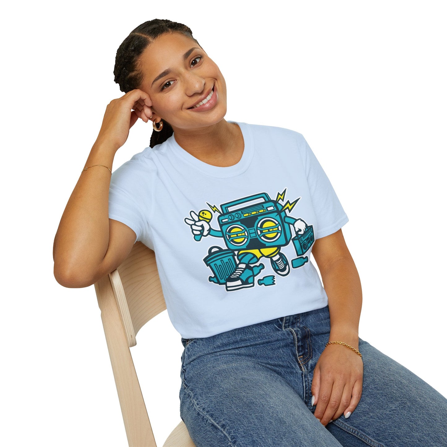 Cartoon T Shirt Animation Tee Funny Unisex Gildan Softstyle 64000 100 Percent Ring Spun Cotton
