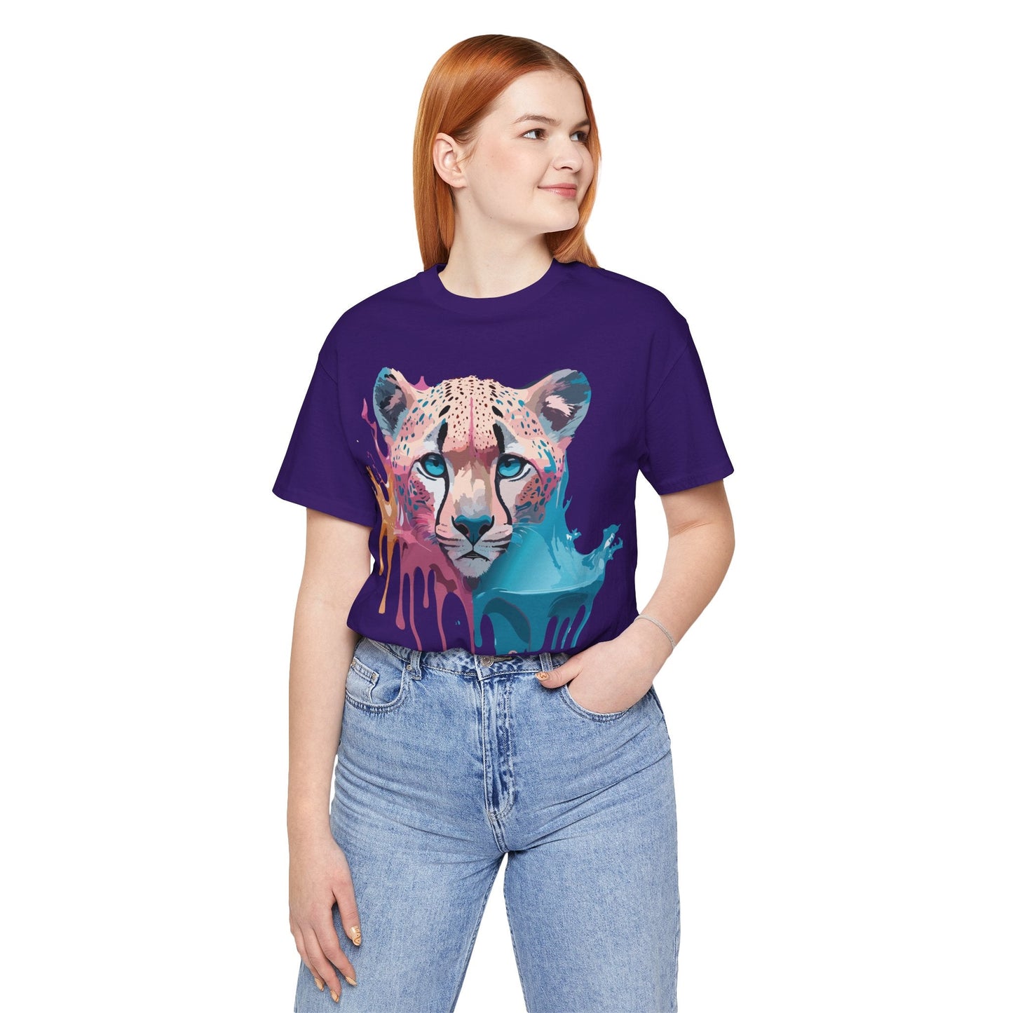 Cheetah Graphic Unisex 100 Cotton Artwork Tee 12