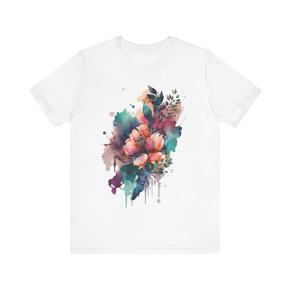 Floral Graphic Tee Shirt - Bella+Canvas Unisex 100 Cotton 57