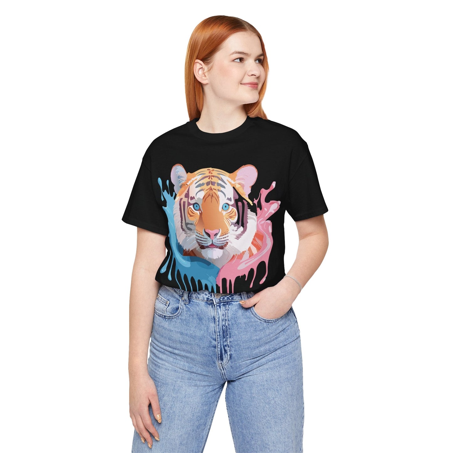 Adelpha Tiger Graphic Tee Premium Unisex Jersey Short Sleeve With Vintage Artwork