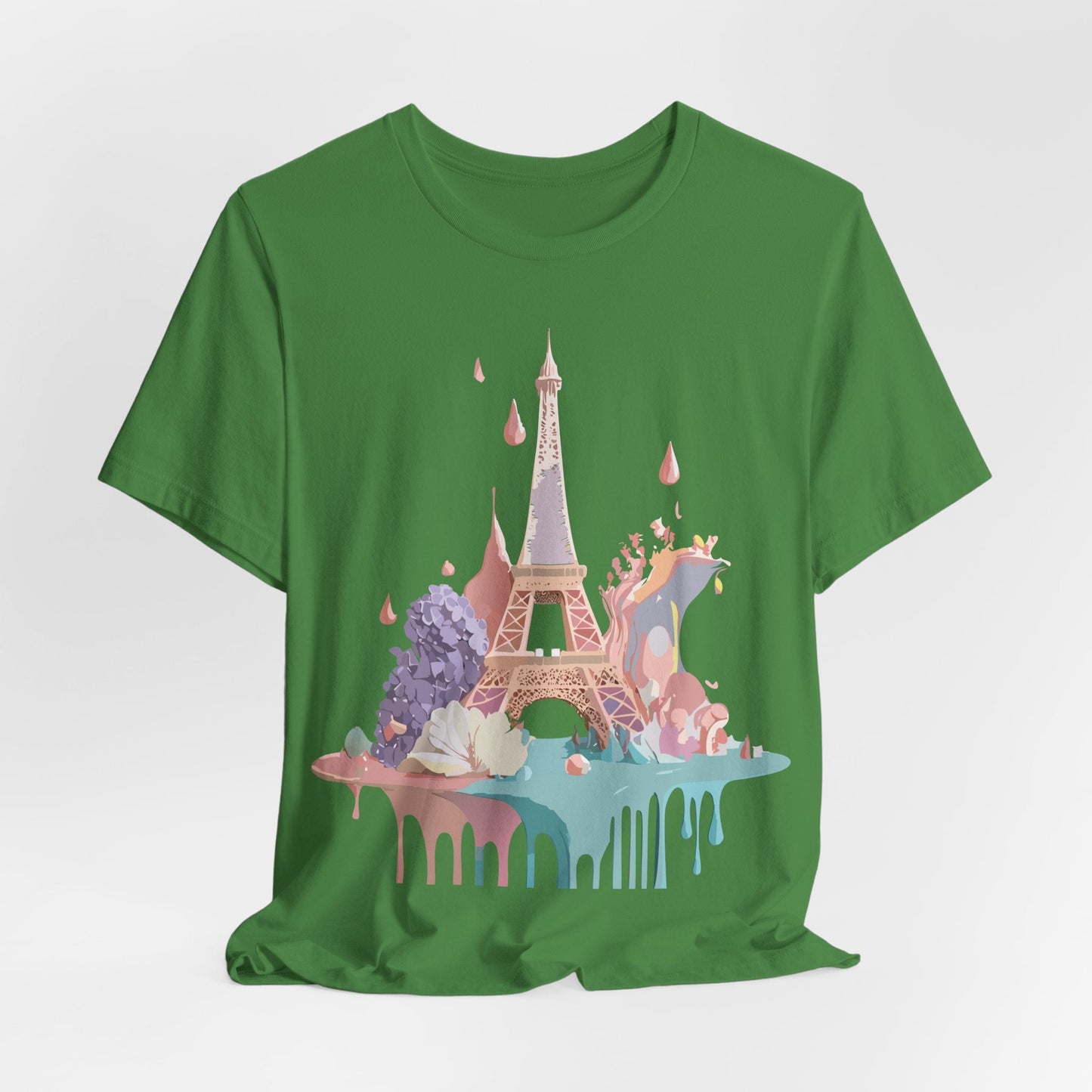 Paris Graphic Tee Unisex Short Sleeve Shirt With Vintage Inspired Adelpha Artwork