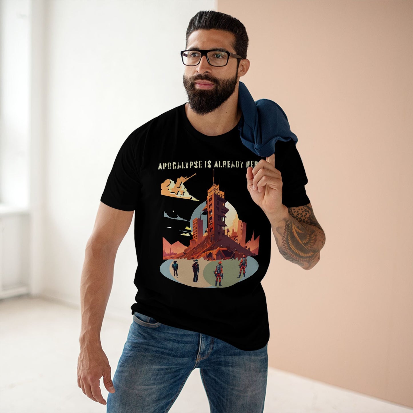 Cataclysm Doomsday Shirt Unisex Premium Cotton Tee With Original Retro Art Design
