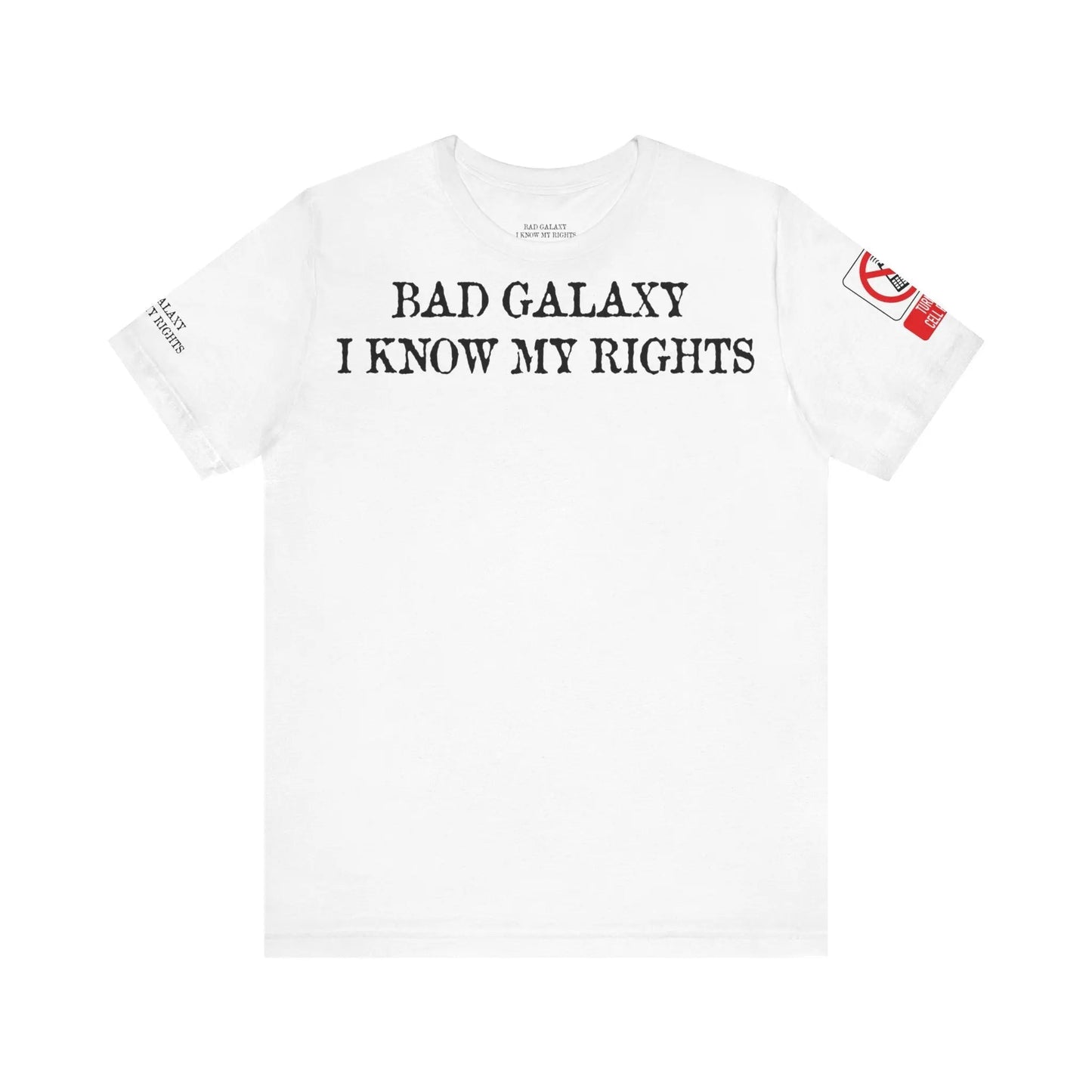 Red Stamp Tee Shirt Made In USA With 100 Percent Cotton Eco Inks From Bad Galaxy Official