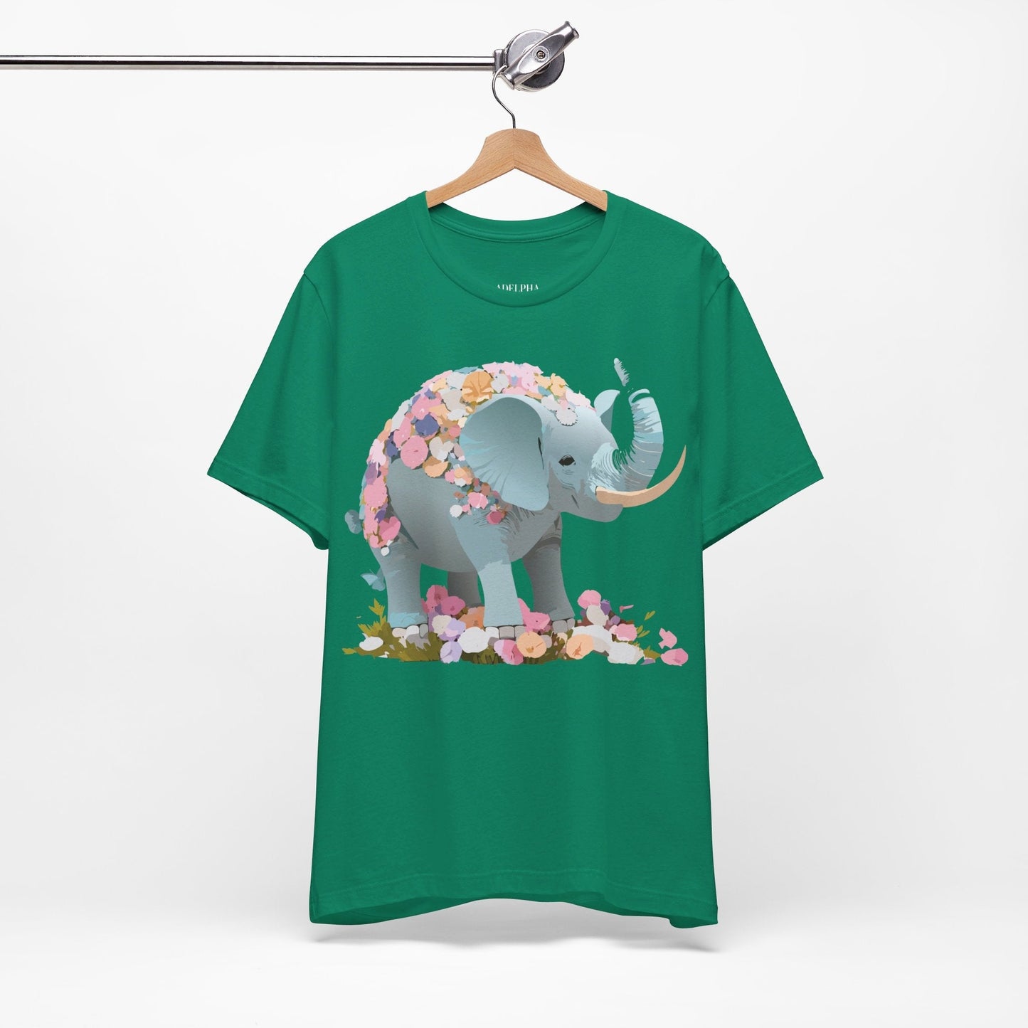 Elephant Graphic T Shirt Unisex Vintage Inspired Art Tee By Adelpha Short Sleeve