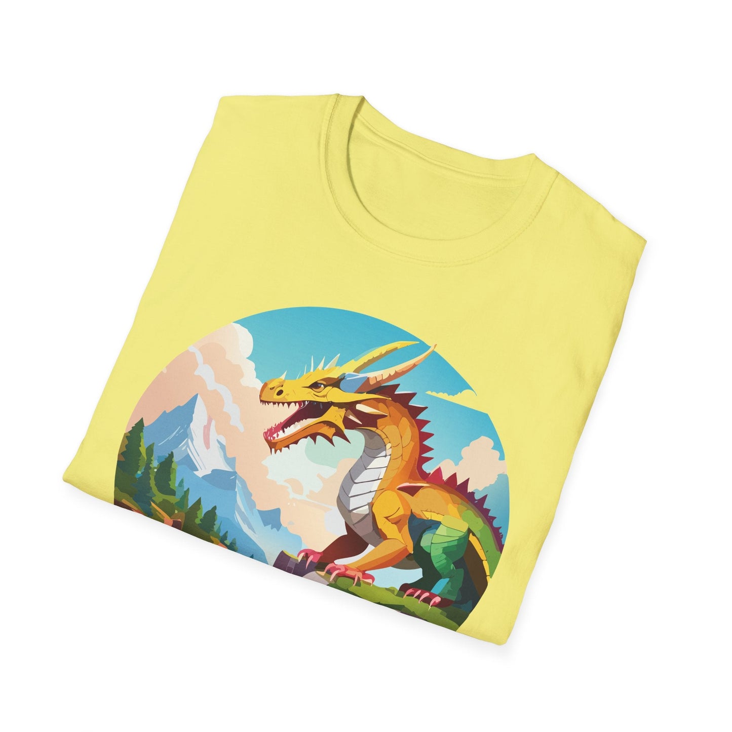 Dragon Graphic Unisex Cotton Softstyle Art Design Tee With Animals 25