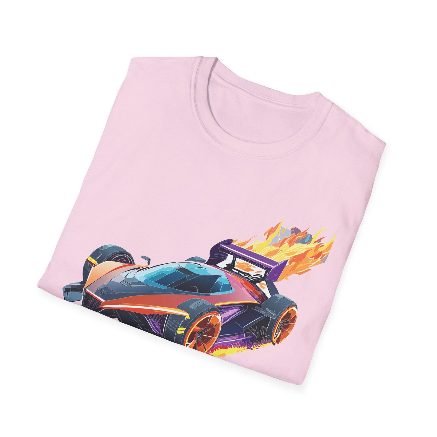 Car Graphic Unisex Cotto Softstyle Art Design with Hot Wheels Artwork Tee 4
