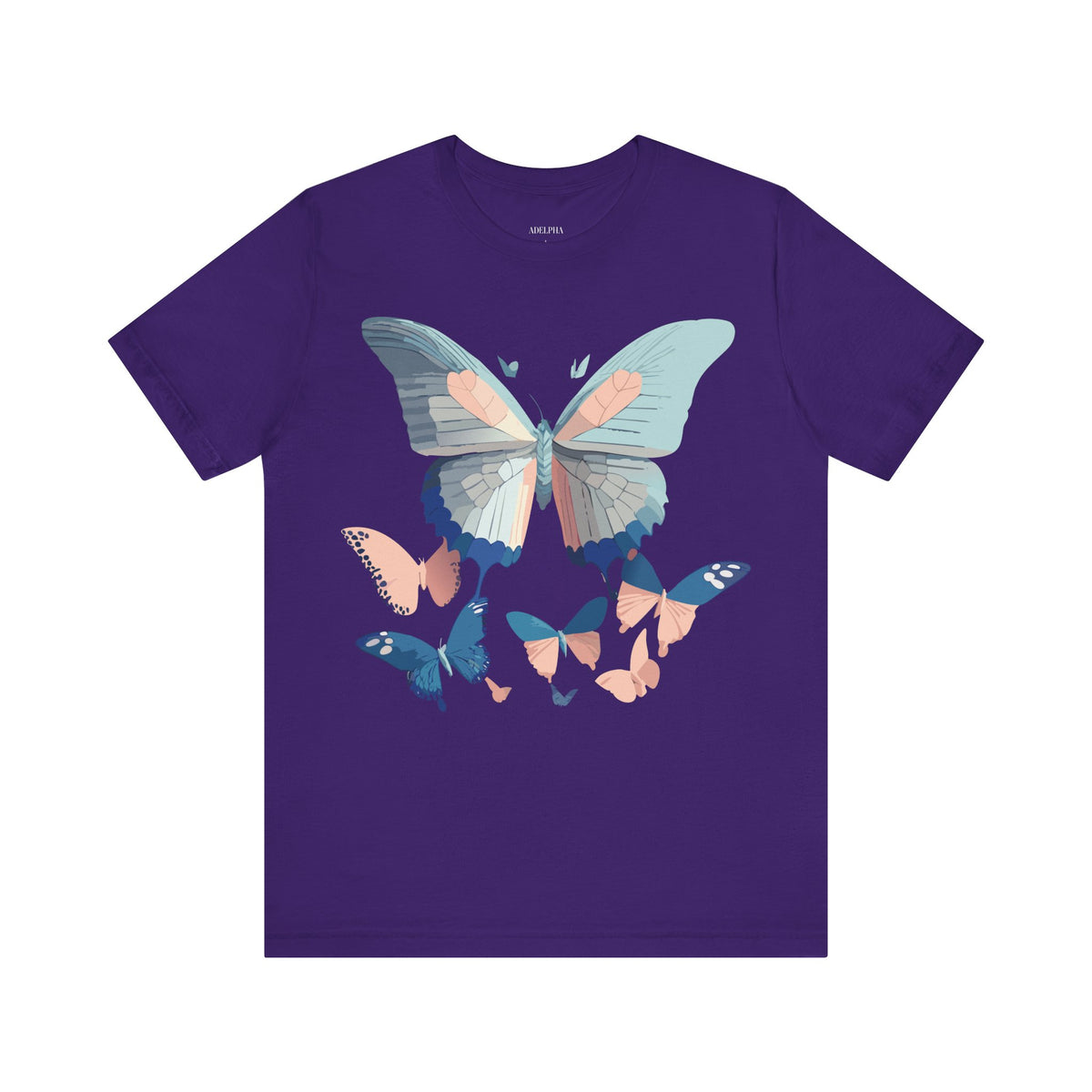 Butterfly Graphic Unisex Cotton Bella+Canvas Tee with Art Design n91