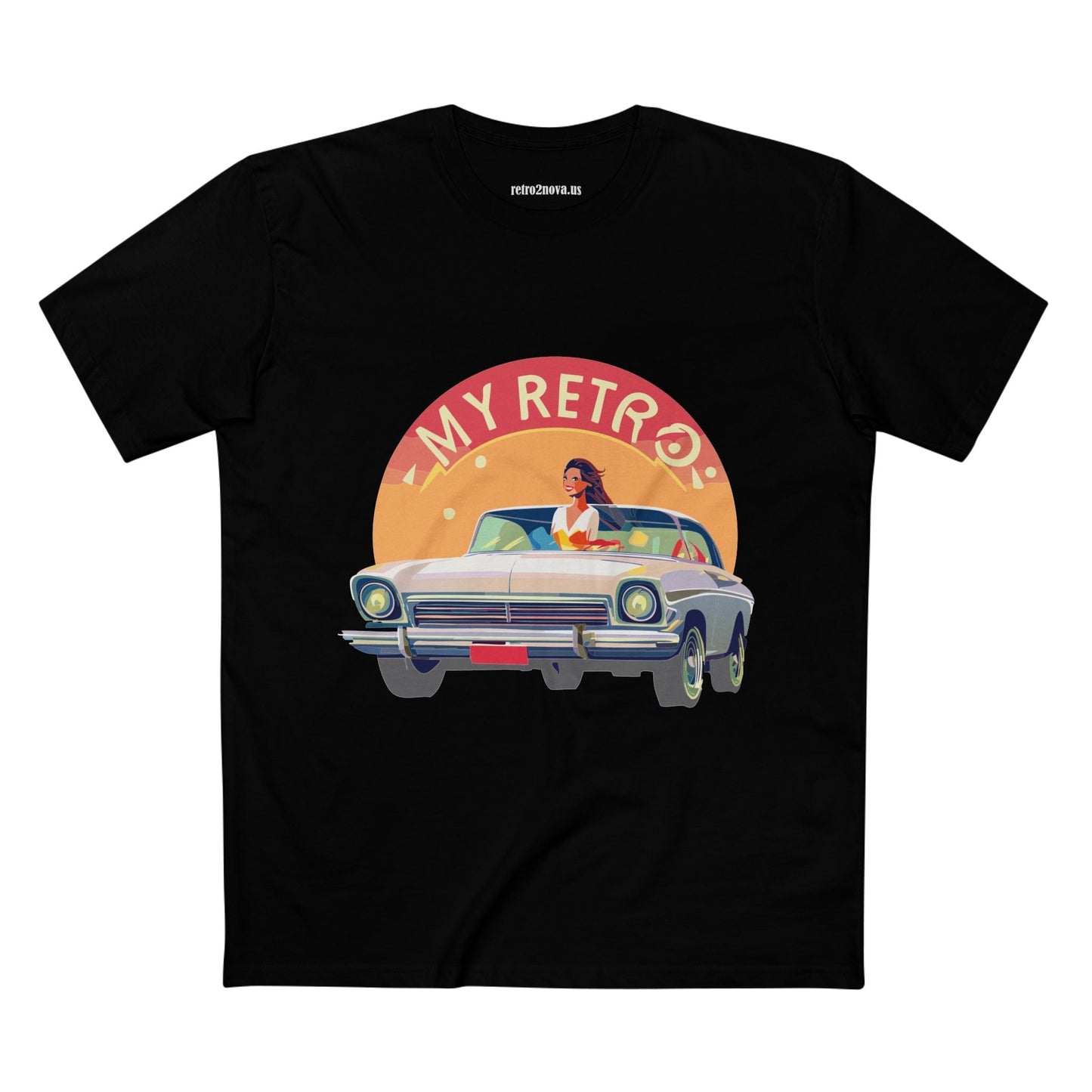 Retro Car Shirts Vintage Car RC-26 Unisex Premium Cotton Tee With Original Art Design