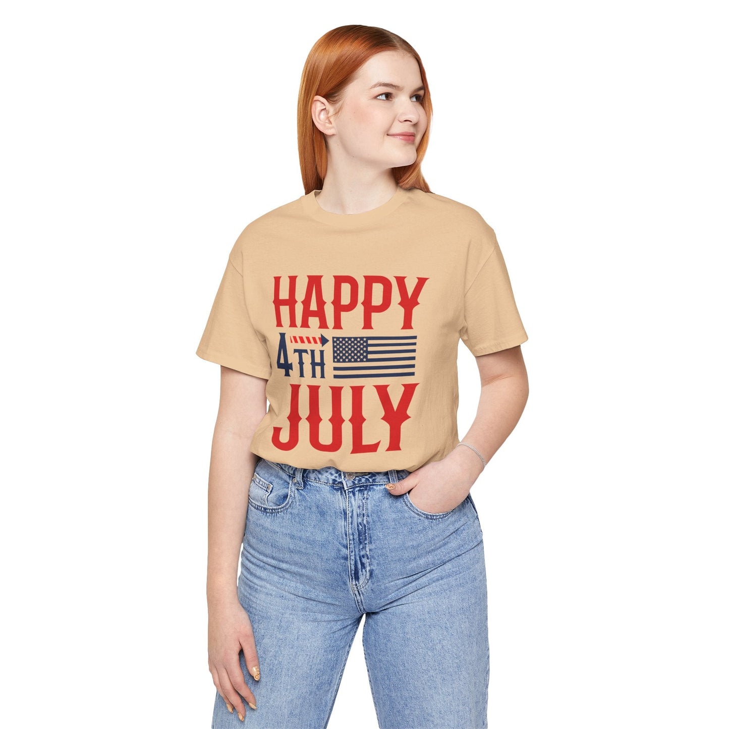 American Flag Graphic Unisex Cotton T-Shirt 011