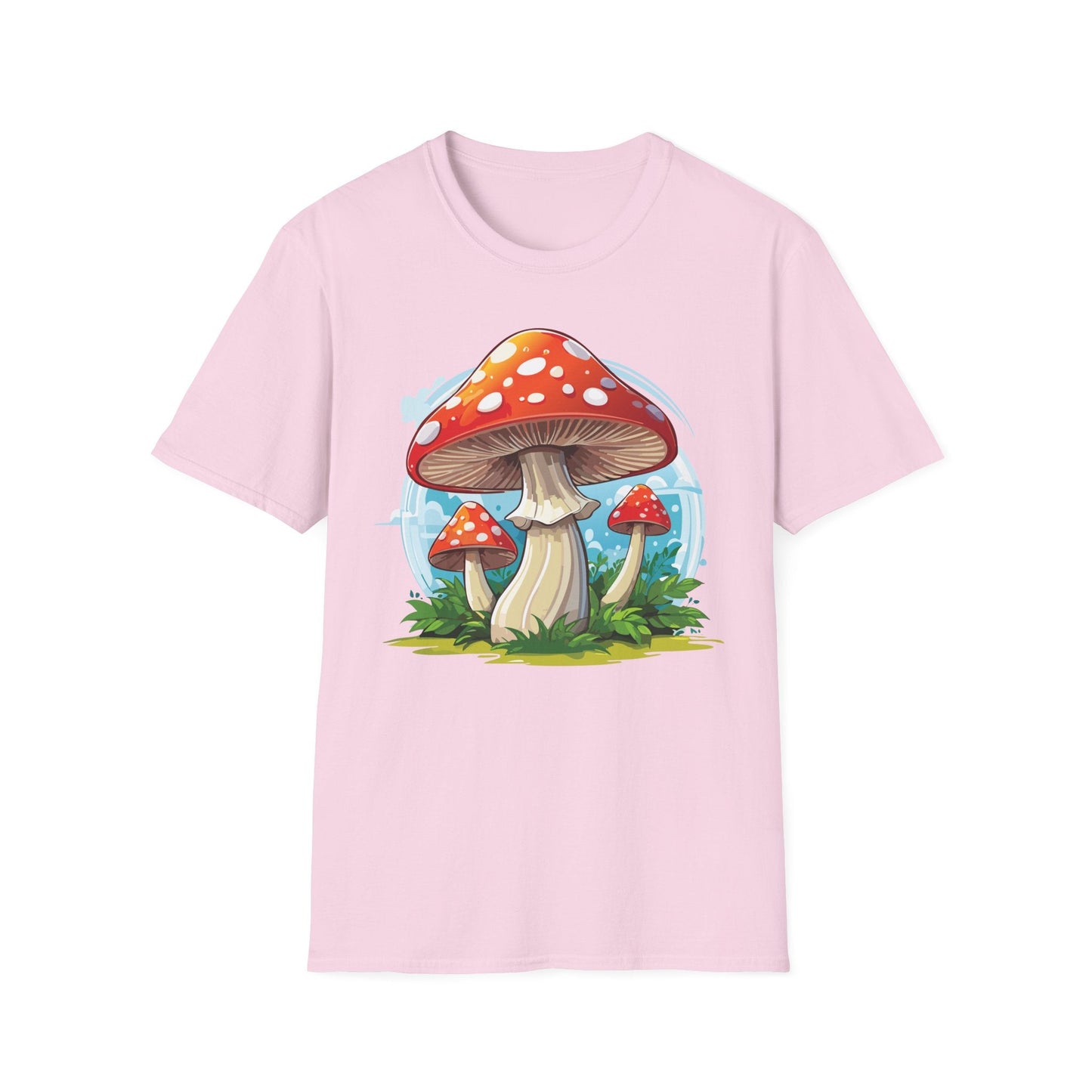 Mashroom Tee Shirt Unisex Funny Mashroom Design 100 Percent Cotton Softstyle Tee