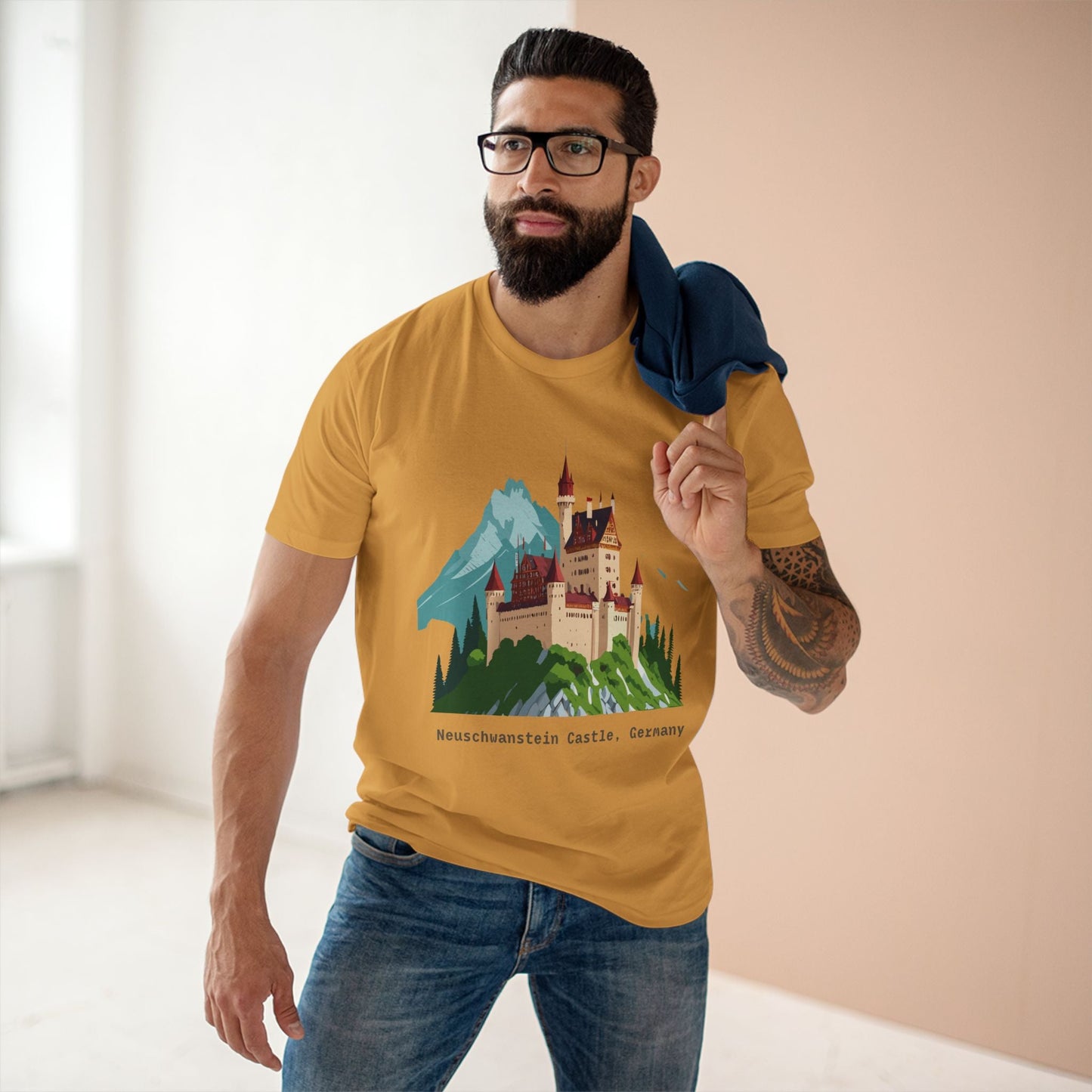 Travel Shirt Germany TT-14 Unisex Premium Cotton Tee With Original Art Design For Tourists