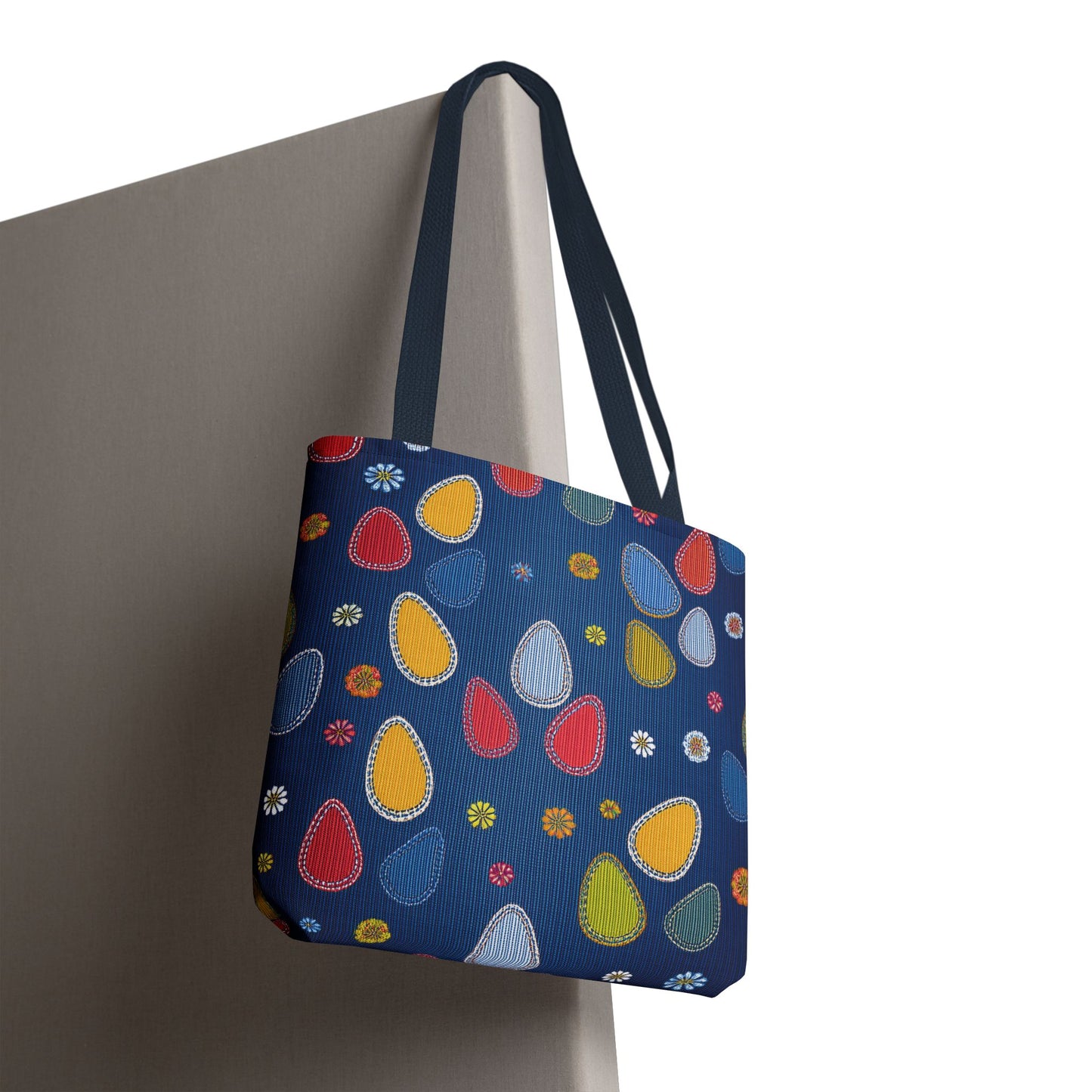 Easter Graphic Design Denim Fabric Imitation Print Unisex Canvas Bag Poly Spun 3 Sizes Tote Bag 204-13