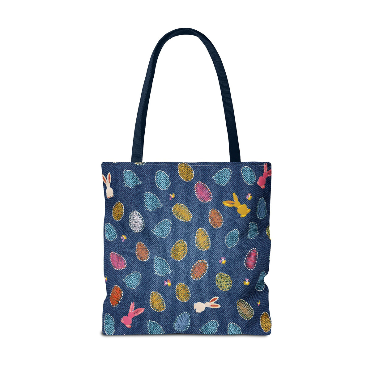 Easter Graphic Design Denim Fabric Imitation Print Unisex Canvas Bag Poly Spun 3 Sizes Tote Bag 204-3