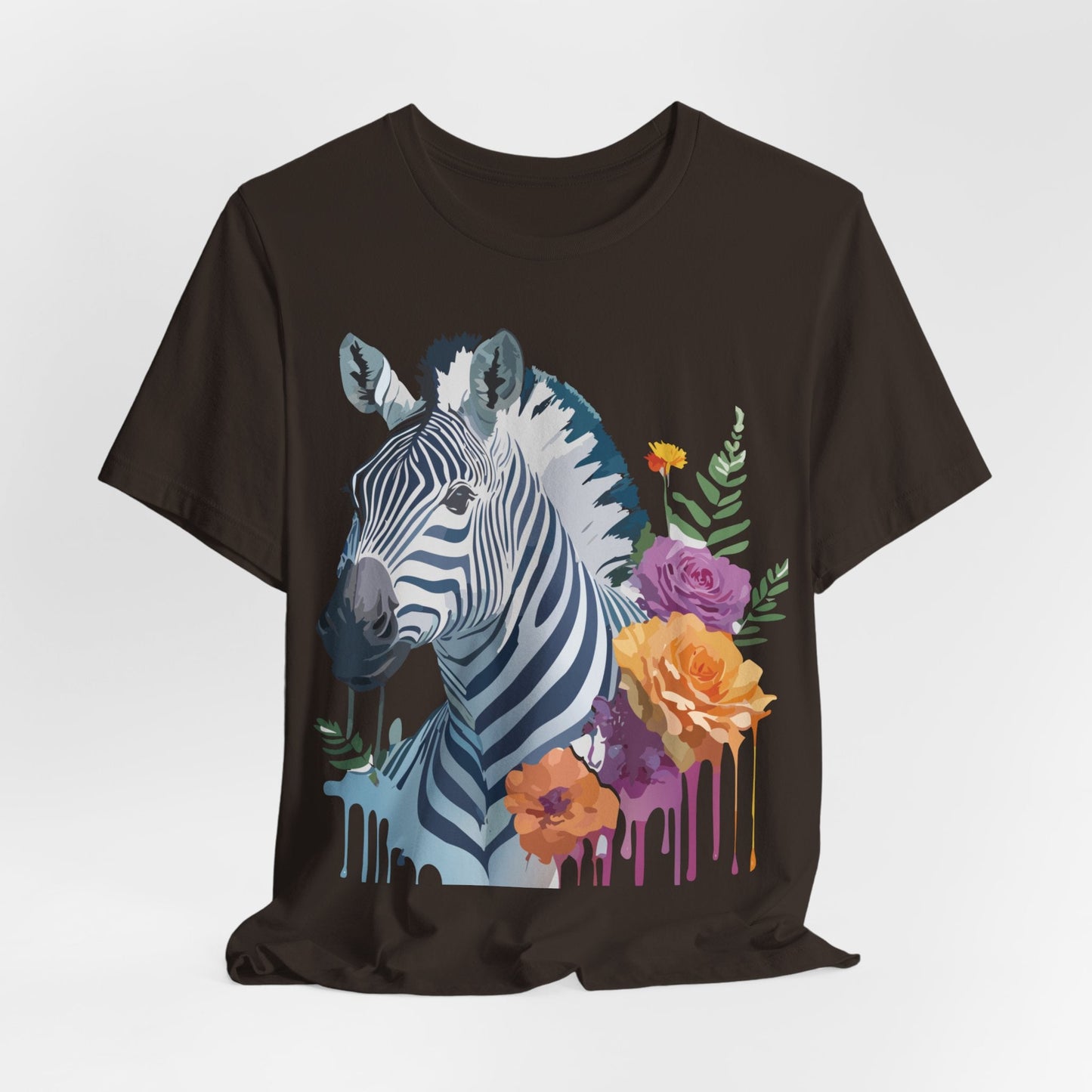 Zebra Graphic Unisex 100 Cotton Vintage Animal Art T-Shirt 4