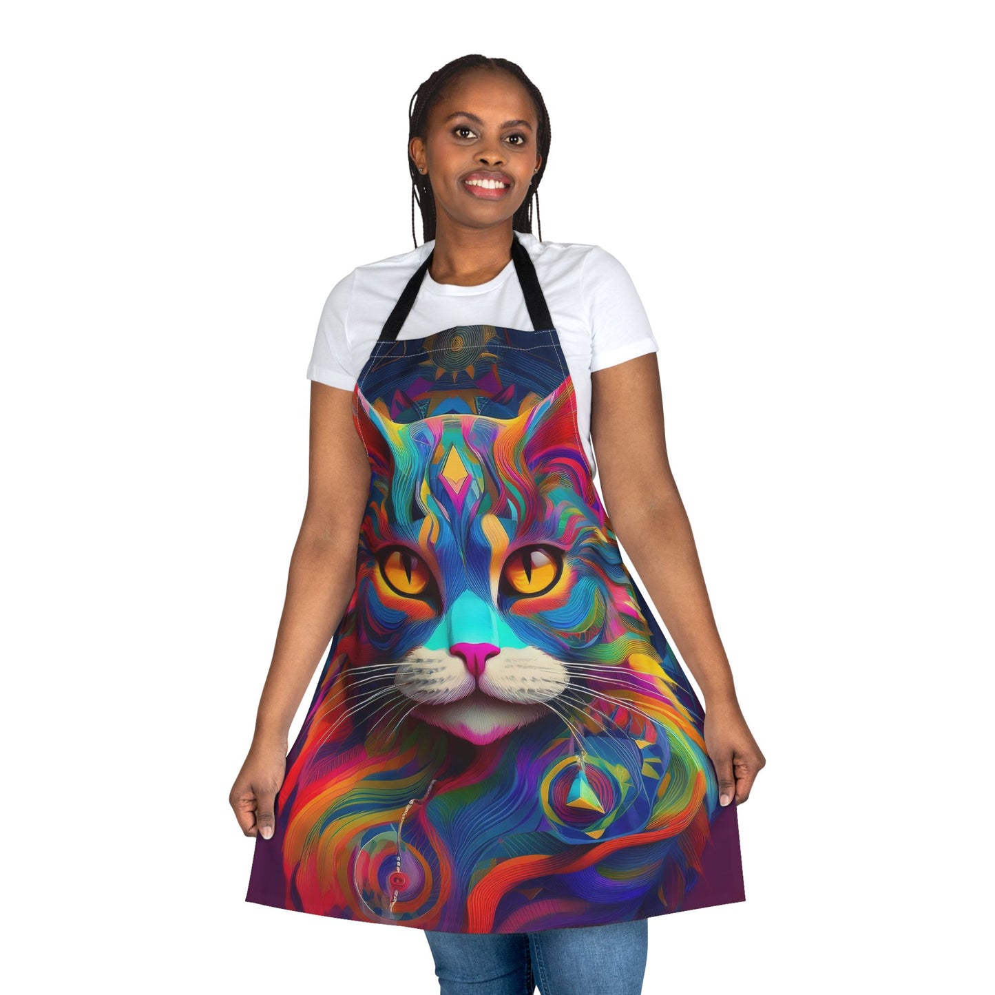 Cat 100% Polyester Stain-resistant 31.5 x 25.6 | Art Print Canvas Apron 5