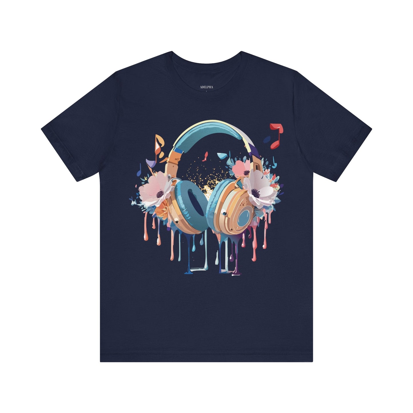Music Graphic Unisex 100 Cotton Vintage Art with Musical Elements Tee 102