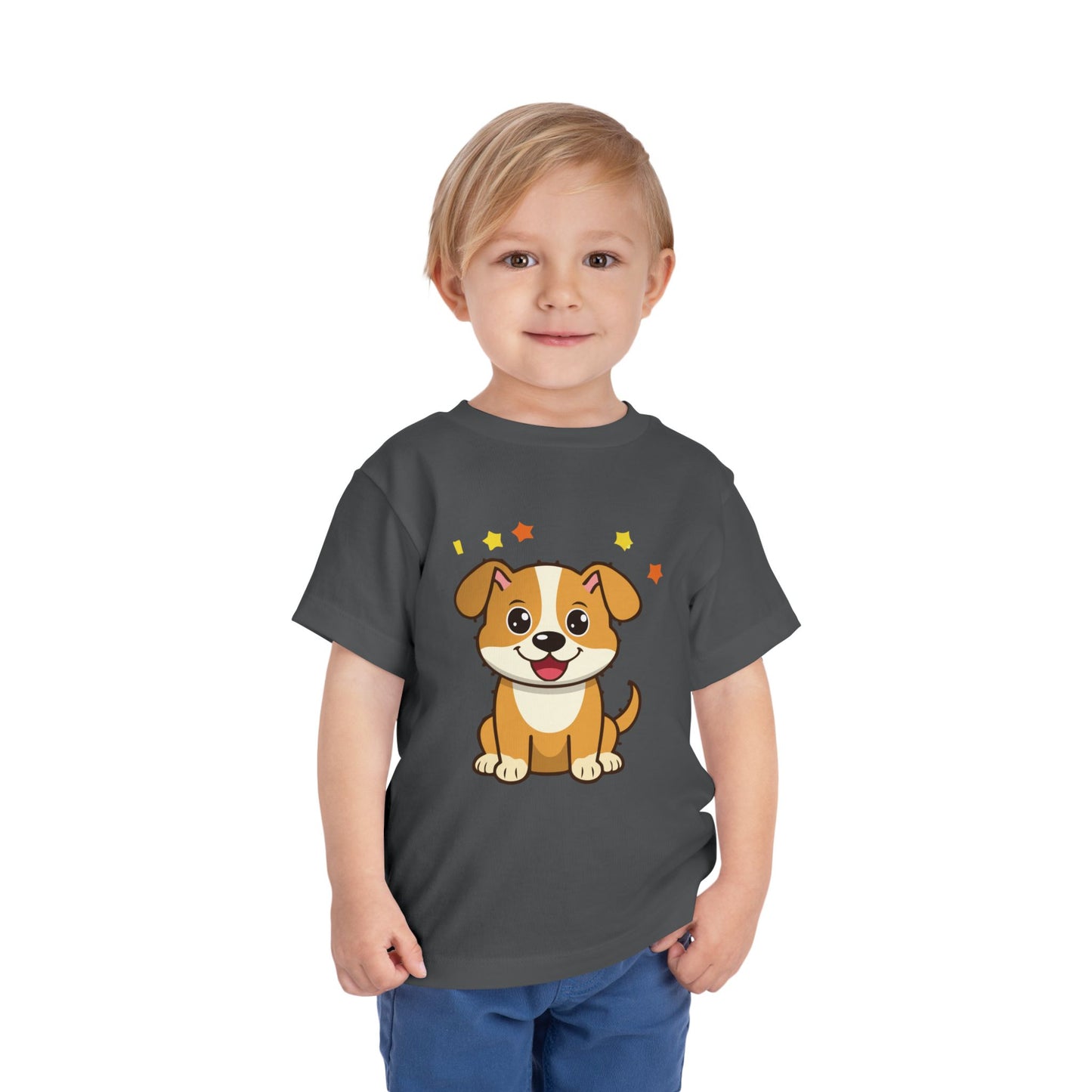 Bonita camiseta de manga corta para niños pequeños con diseño de cachorro: regalo adorable para amantes de las mascotas (2 a 5 años)