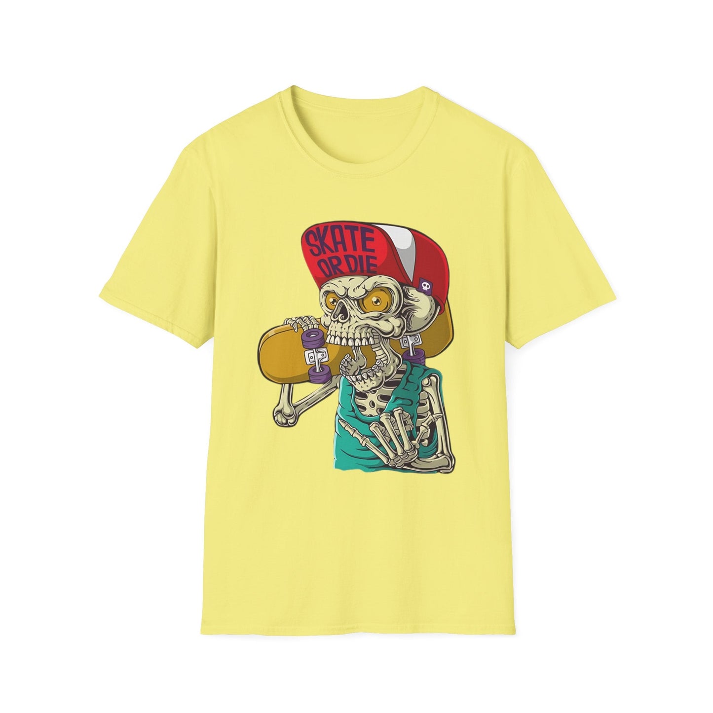 Skull T Shirt Skeleton Tee Unisex Softstyle Cotton Gildan 64000 Graphic Tee For Everyday Wear