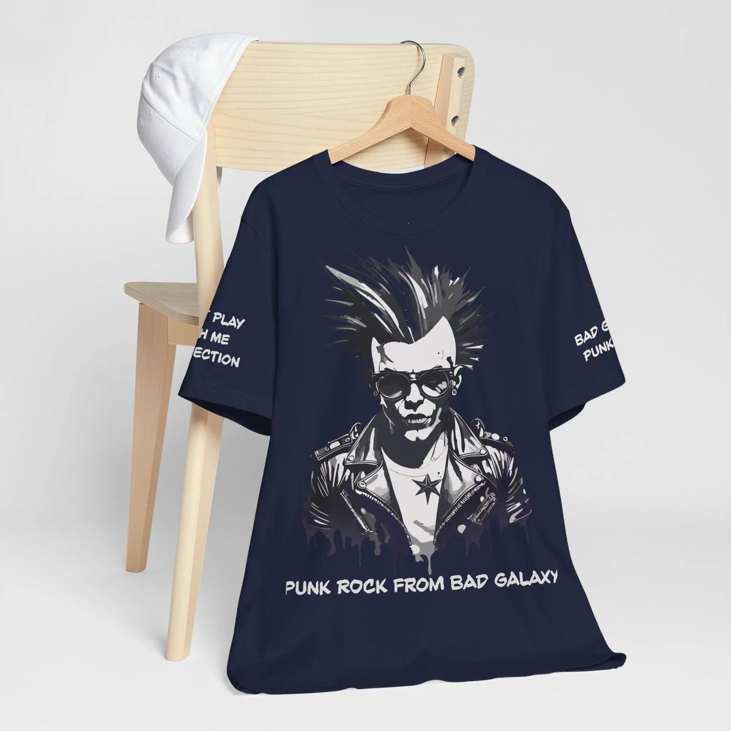 Bad Galaxy Punk Rock Tee Shirt Lightweight Fabric Made To Order 100 Percent Cotton Eco Friendly Inks