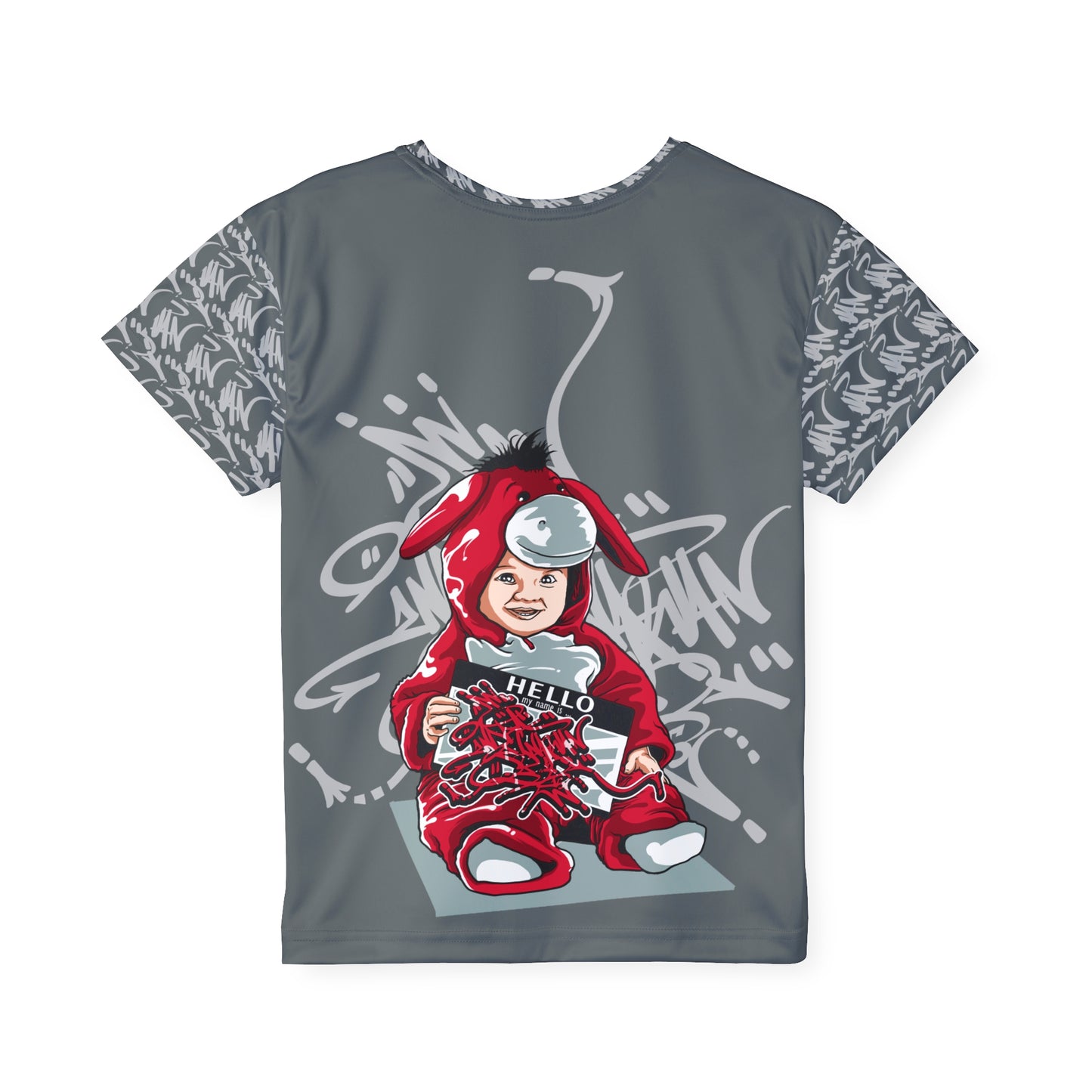 Racing Donkey Kids Shirt, Cartoon Go-Kart Graphic Kids T-Shirt, Kids Art Design Print Jersey