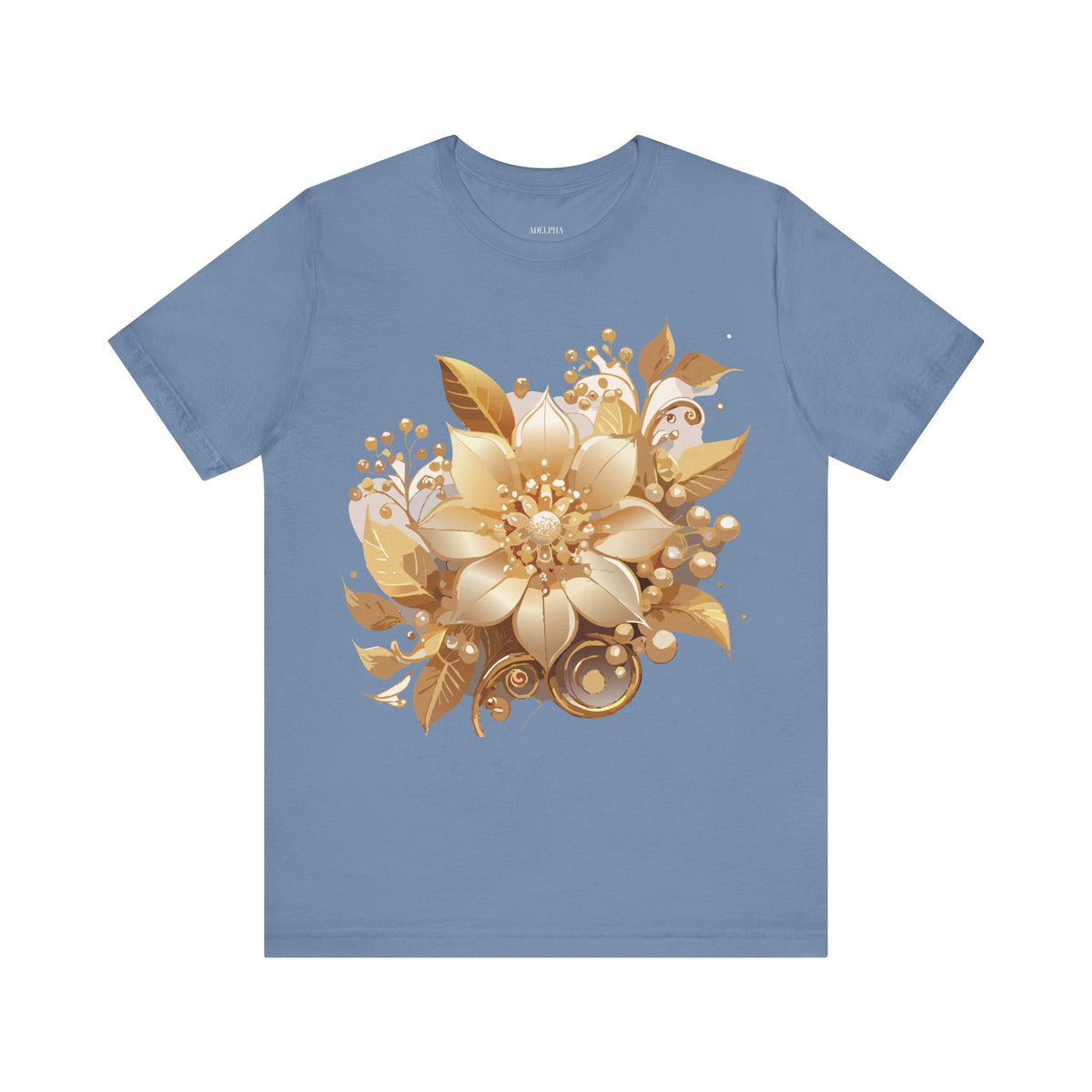 Jewelry Graphic Unisex Cotton Bella+Canvas Tee with Gemstones Art Design m44
