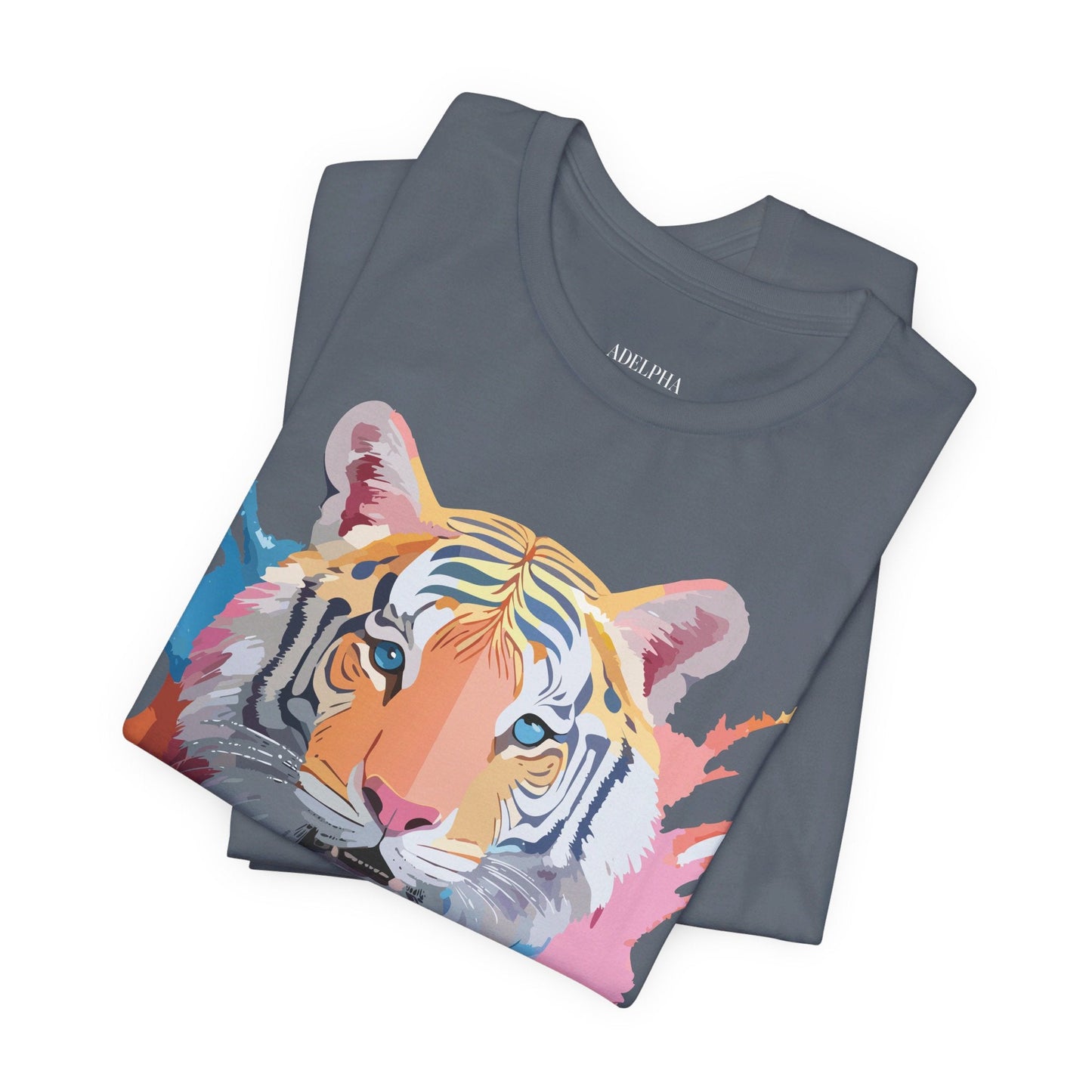 Tiger Graphic Tee By Adelpha Unisex Short Sleeve Vintage Inspired Art Shirt Premium Quality