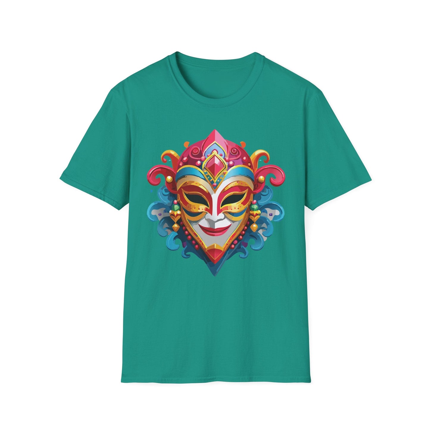 Mask Tee Shirt Unisex Masquerade Tees Softstyle 64000 100 Percent Cotton Lightweight Breathable