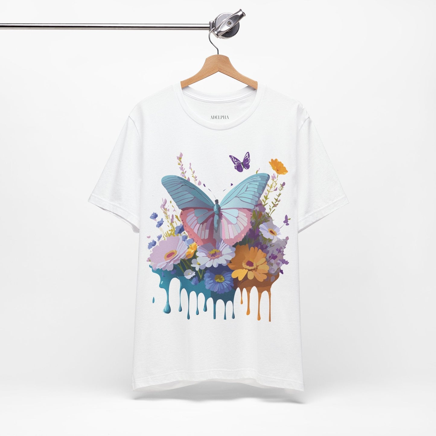 Butterfly Graphic Tee Unisex Short Sleeve Jersey Vintage Artwork Adelpha