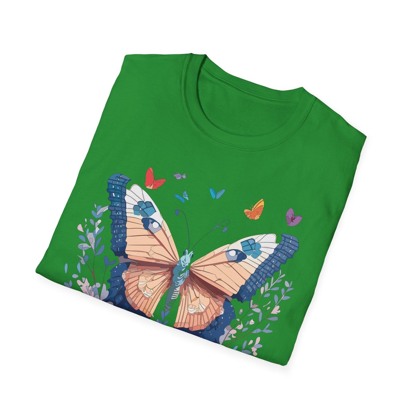 Unisex Butterfly Shirt Monarch Design Gildan Softstyle 64000 Short Sleeve Tee For Men And Women