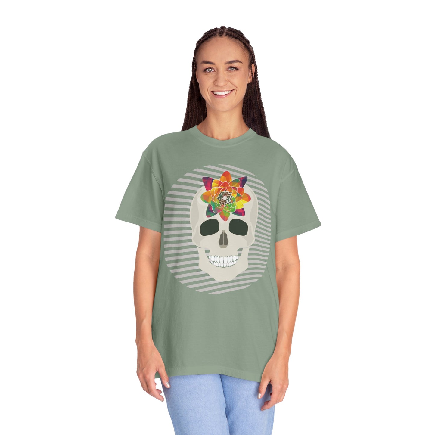 Unisex Cotton Tee Shirt with Skull