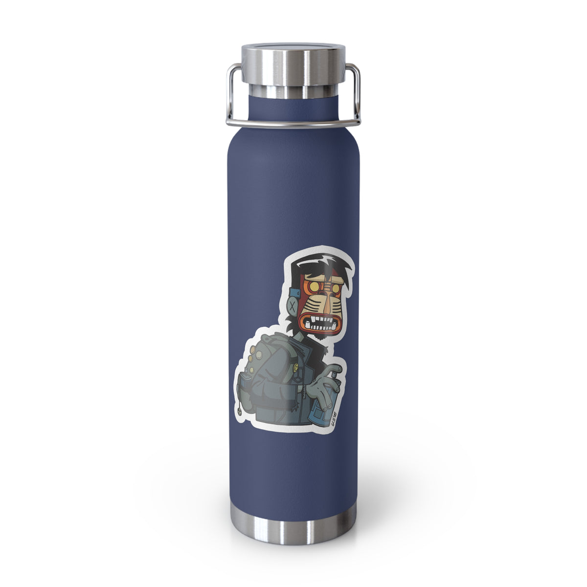 22oz Copper Insulated Water Bottle with Cartoon Design - CV67