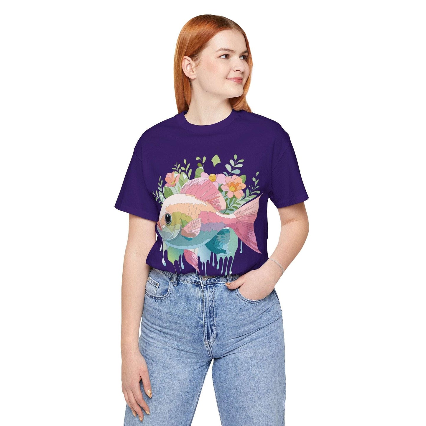Fish Graphic Unisex 100 Cotton Vintage Artwork Tee 1