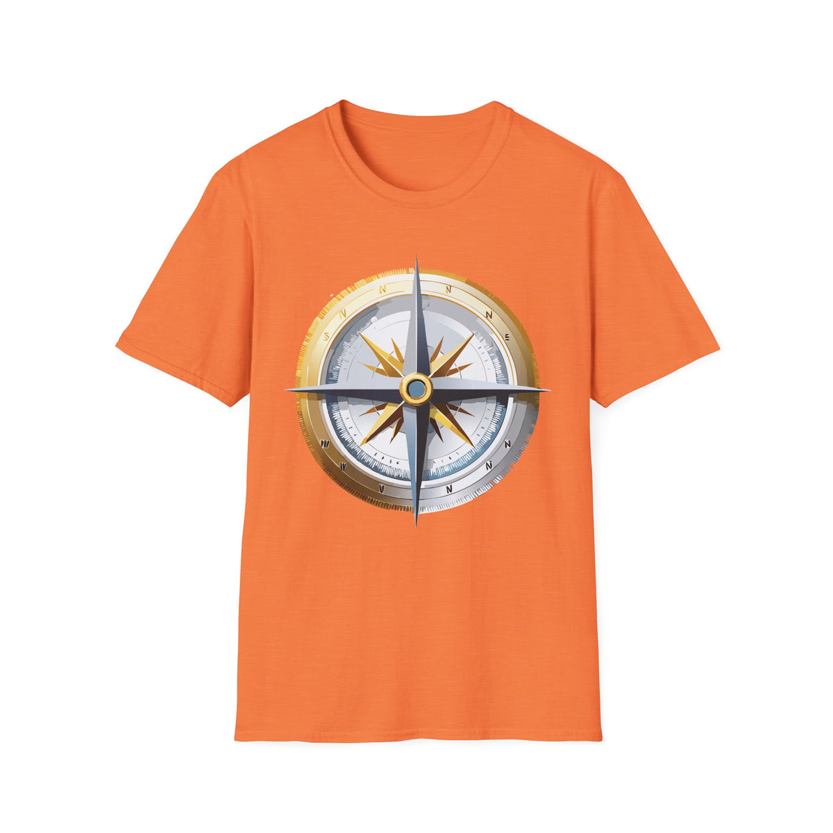 Nautical Compass T-Shirt | Vintage Compass Tee, Explorer Graphic Design Unisex 100 Cotton Gildan T-Shirt