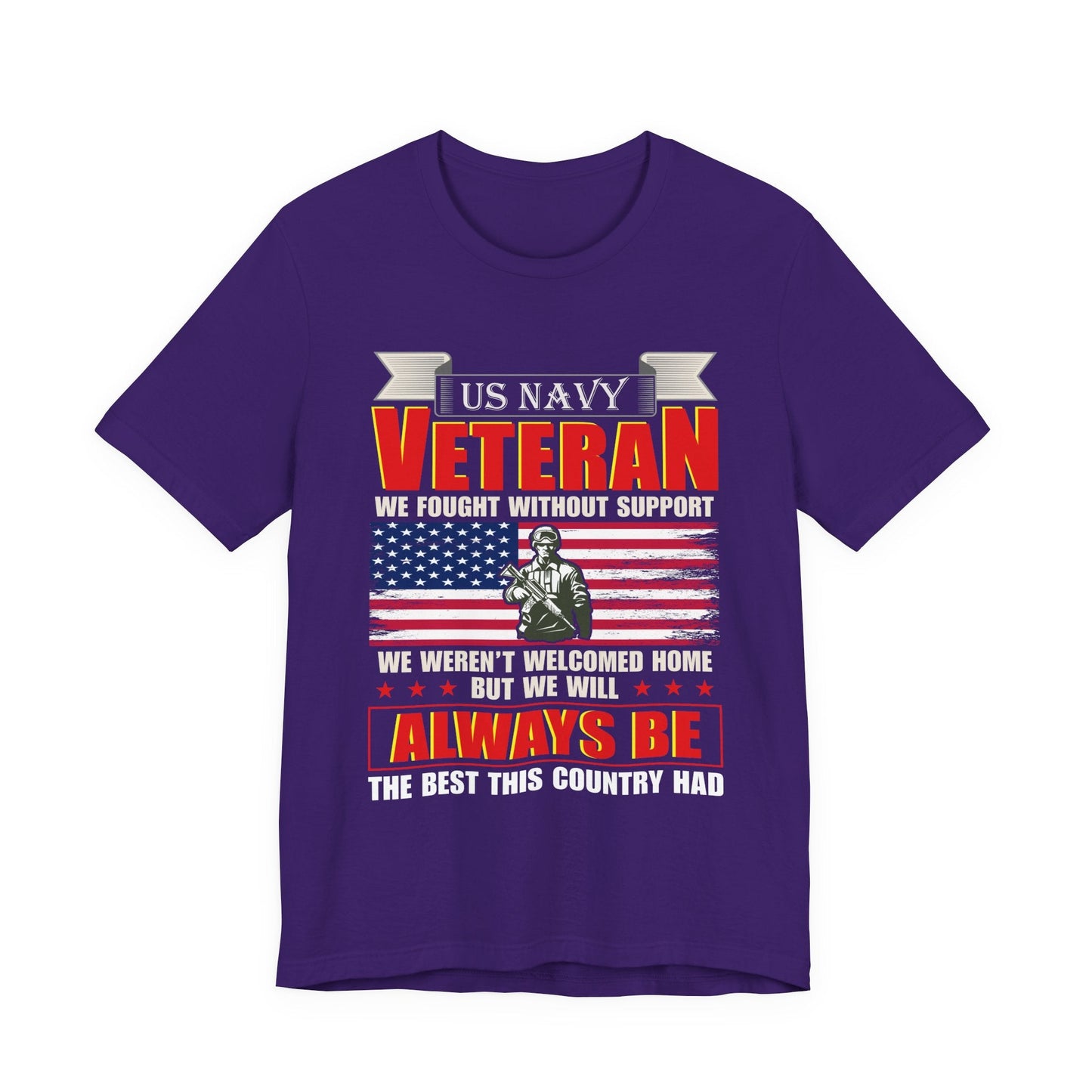 Army Veteran Patriotic Graphic Design Unisex Cotton T-Shirt v42