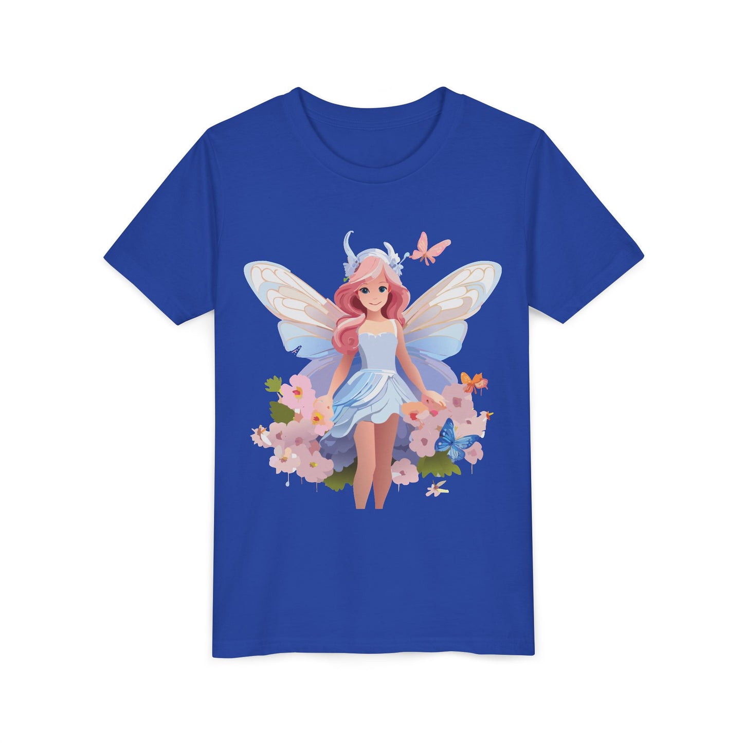 Enchanting Fairy Floral Youth Short Sleeve Tee - Perfect for Spring Celebrations (9-14)