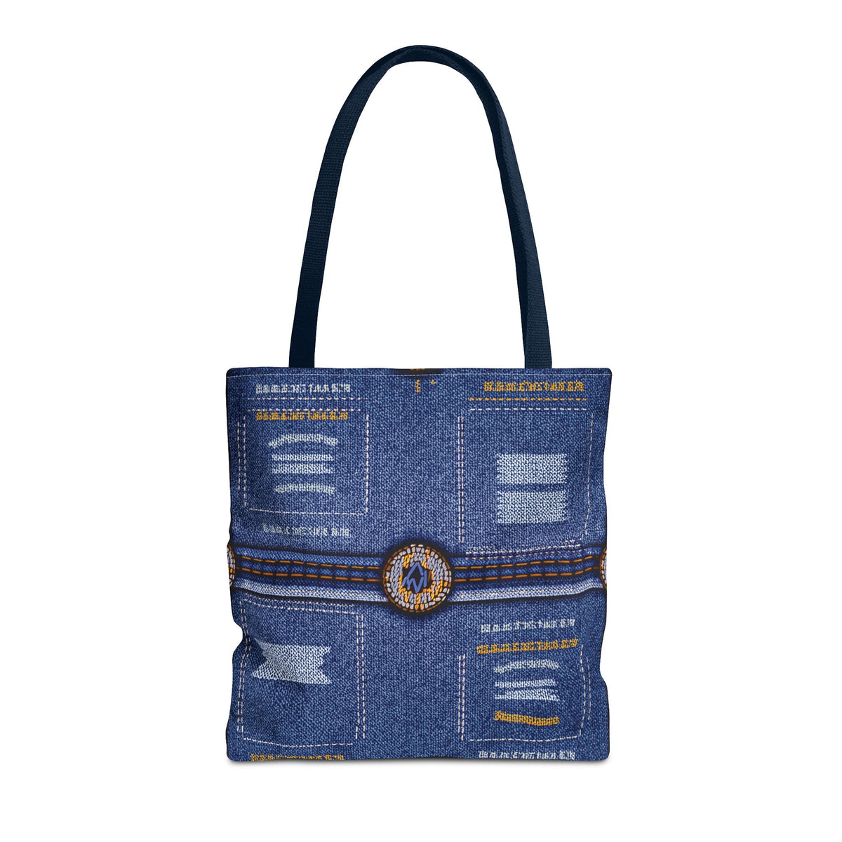 Denim Fabric Imitation Print Unisex Canvas Bag Poly Spun 3 Sizes Tote Bag 136
