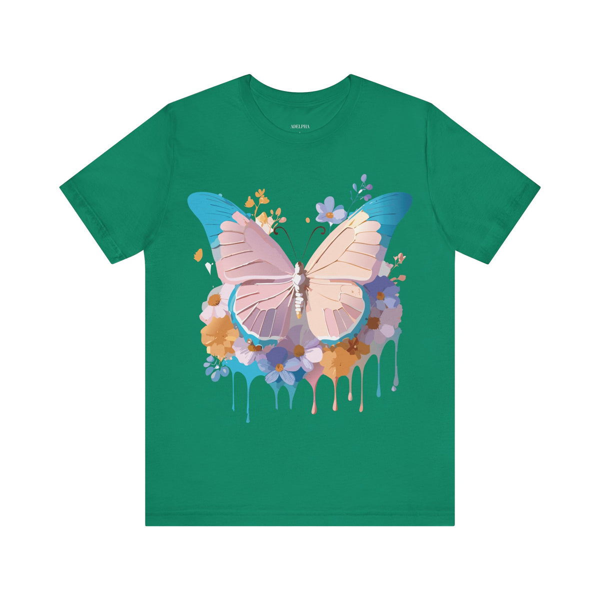 Butterfly Graphic Unisex Cotton Bella+Canvas Tee with Art Design n52