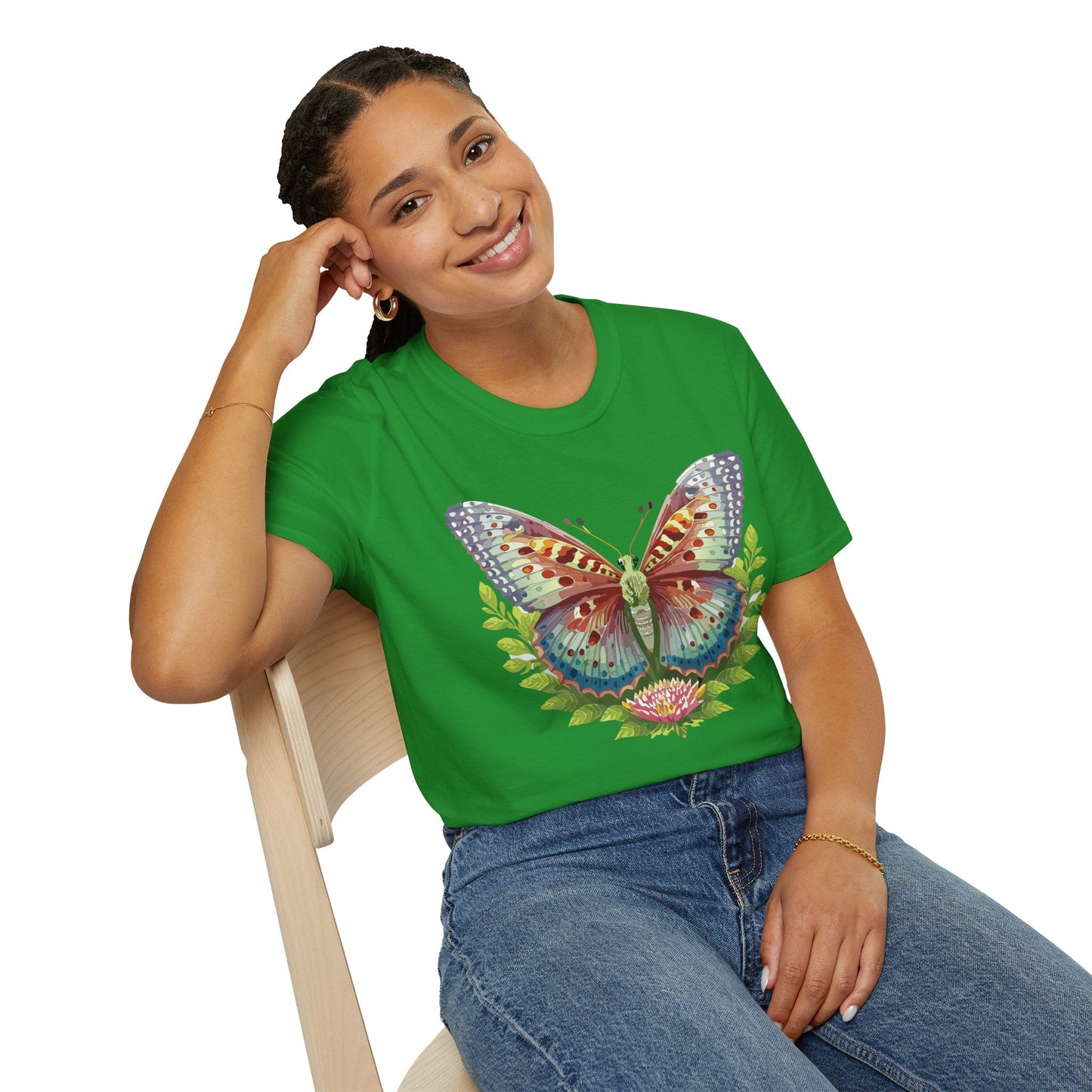 Butterfly Shirt Unisex T Shirt Gildan Softstyle 64000 Breathable Ring Spun Cotton Monarch Tee