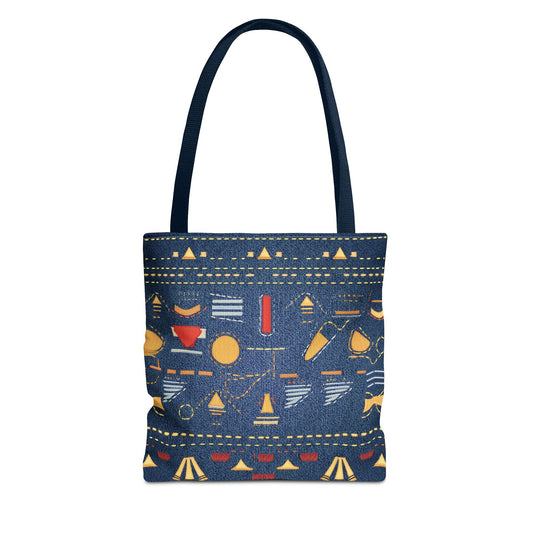 DENIM PRINT CANVAS BAG HIGH-QUALITY 100% SPUN POLY 3 SIZES CANVAS BAG-185