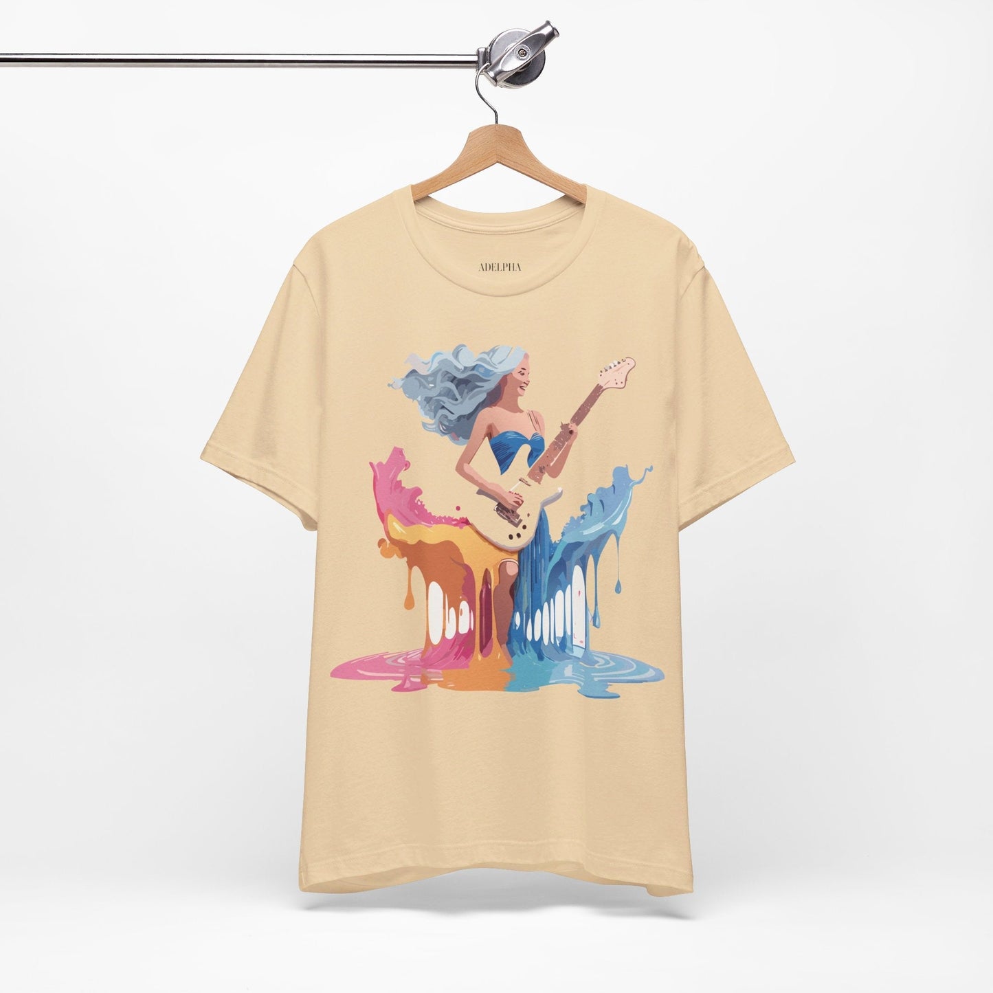 Music Graphic Tee Unisex Short Sleeve Shirt With Vintage Inspired Artwork From Adelpha