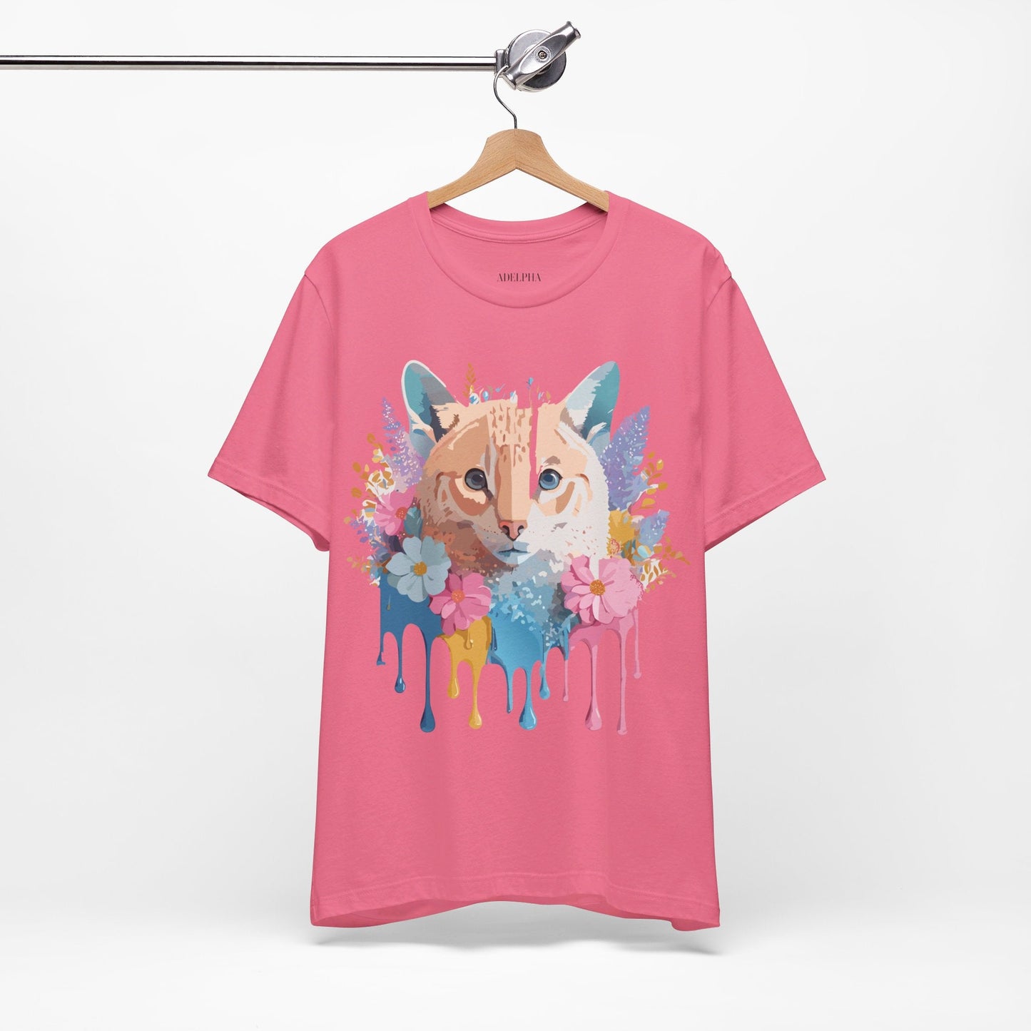 Cat Graphic Tee Unisex Short Sleeve With Adelpha Artwork Vintage Inspired