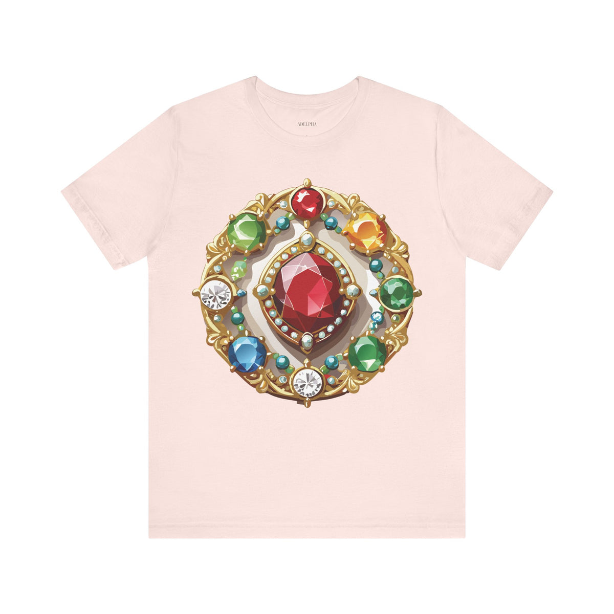 Jewelry Graphic Unisex Cotton Bella+Canvas Tee with Art Design n127
